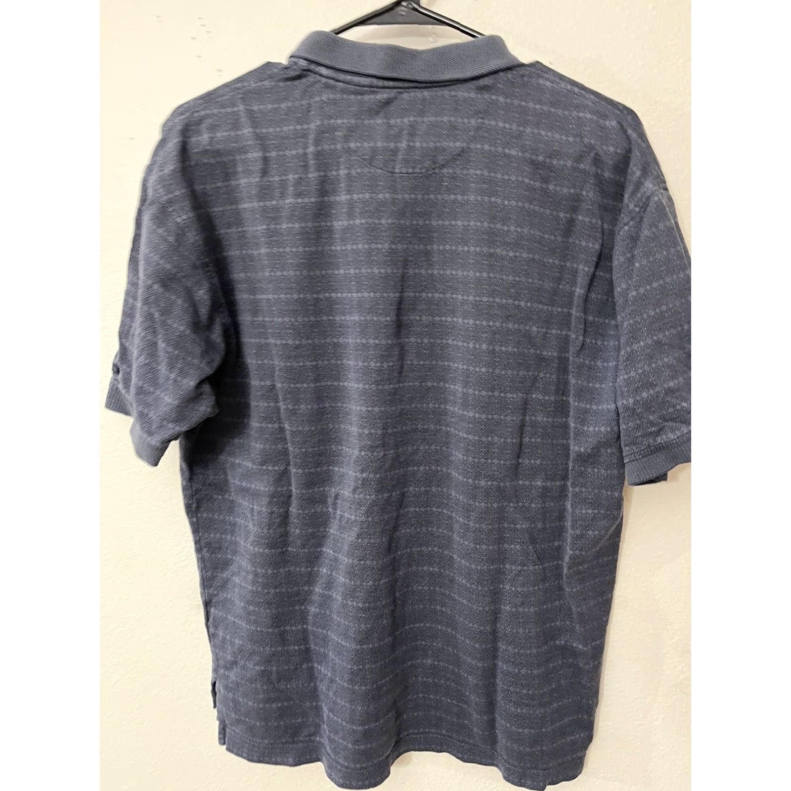 Izod IZOD Mens Polo Shirt Blue Striped Short Sleeve Size Medium 100% Cotton Regular Fit Size US M / EU 48-50 / 2 - 2 Thumbnail