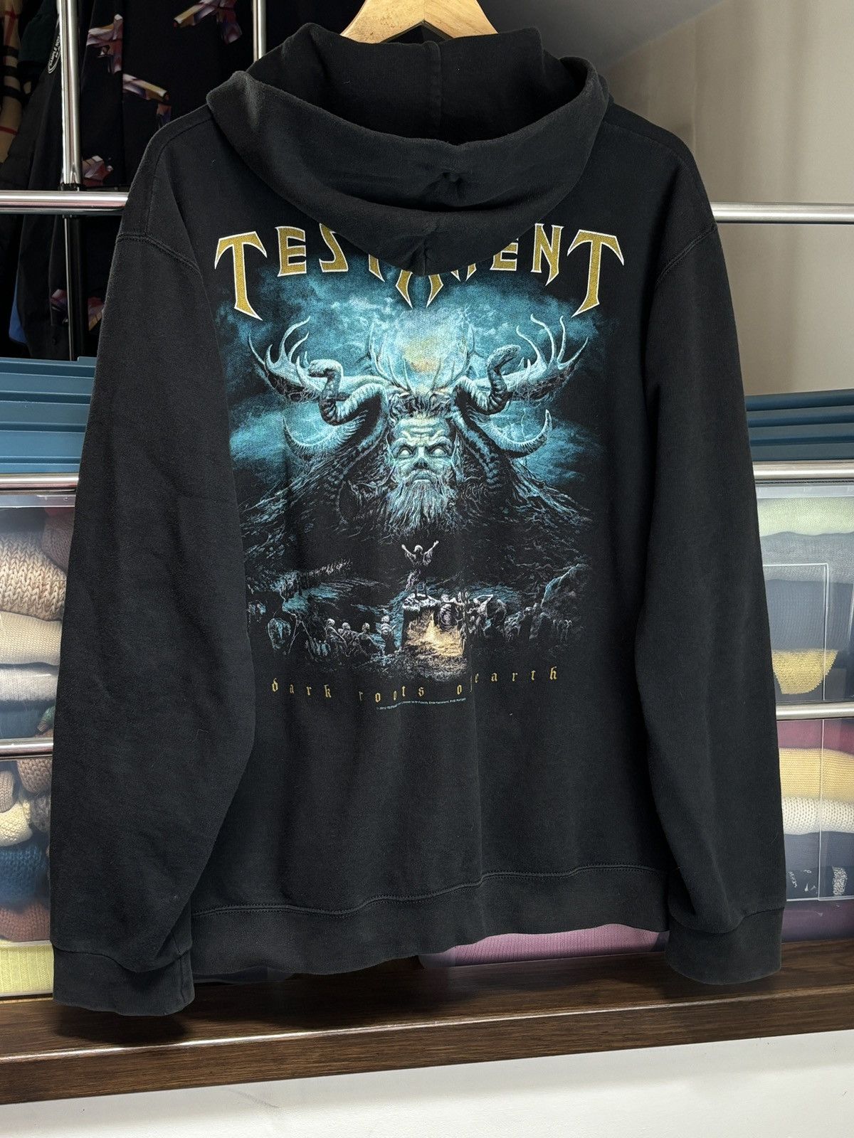 Band Tees Testament Vintage Band Zip Hoodie Dark Roots Of Earth Size US XL / EU 56 / 4 - 3 Thumbnail
