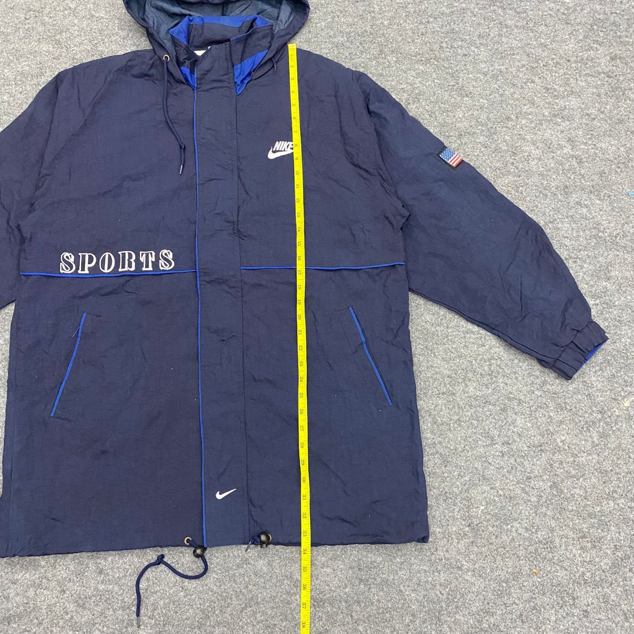 Nike 💥Best Offer💥Vintage 90s Nike Sport Windbreaker Hoodies Size US XXL / EU 58 / 5 - 7 Thumbnail
