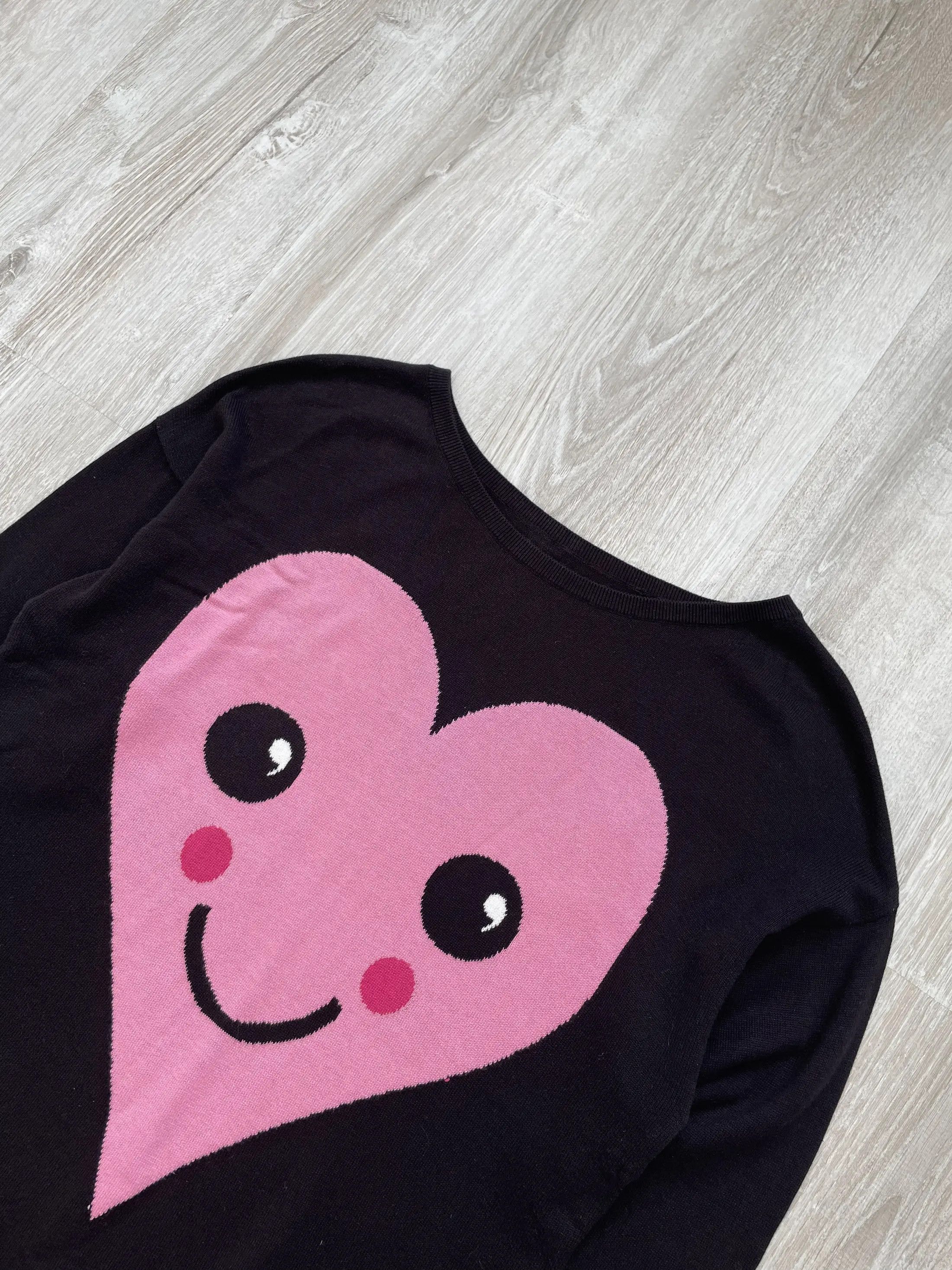 If Six Was Nine Vintage Y2K Hear Smile Japan Style Knit Sweater Size US S / EU 44-46 / 1 - 2 Thumbnail
