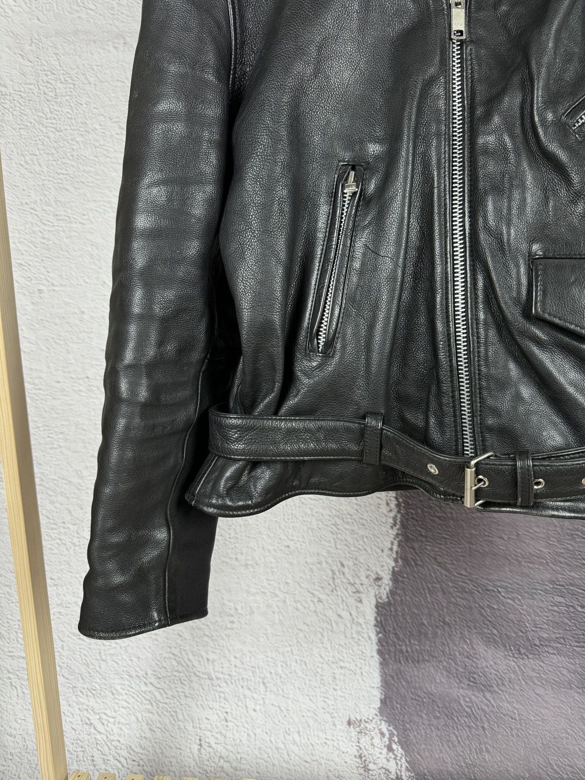 Vintage Mavip Leder Vintage Motorcycle Heavy Leather Black jacket Size US XXL / EU 58 / 5 - 5 Thumbnail