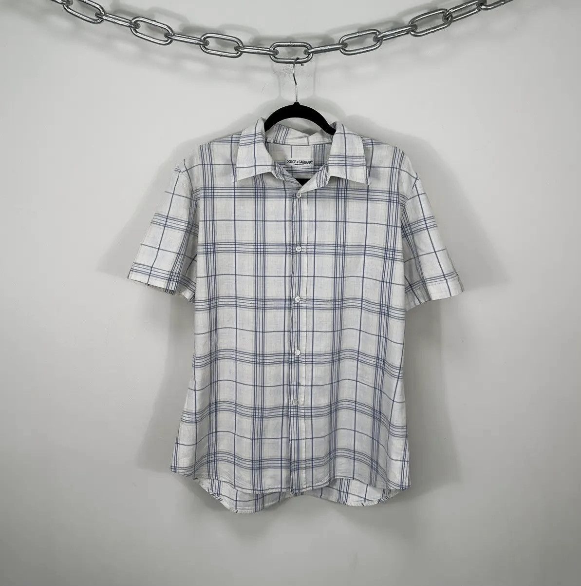 Dolce & Gabbana × Vintage Vintage Dolce & Gabbana Men's Checkered Short Sleeve Shirt Size US L / EU 52-54 / 3 - 1 Thumbnail