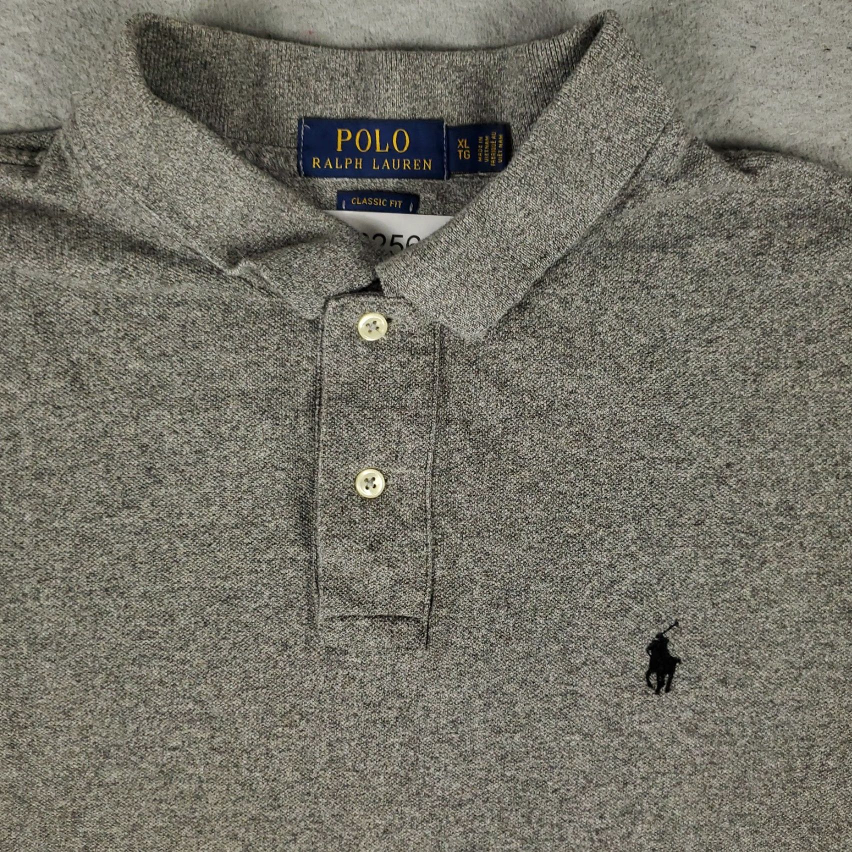 Ralph Lauren Ralph Lauren Polo Shirt Mens XL Gray Pony Short Sleeve - Button Collar Classic Casual Sports Size US XL / EU 56 / 4 - 2 Thumbnail