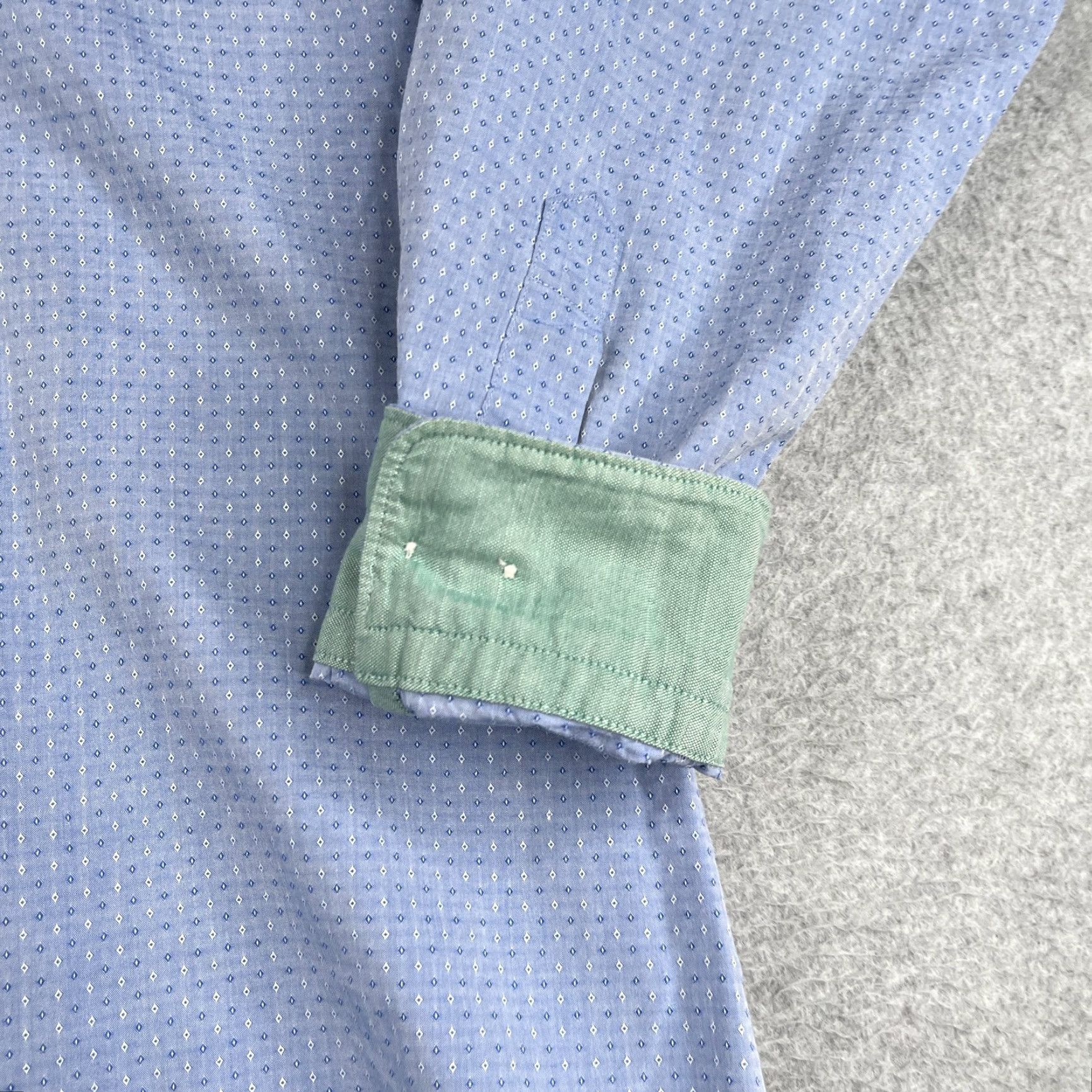 Hugo Boss HUGO BOSS Button-Up Shirt Slim Fit Long Sleeve Casual Blue Knit Cotton Modern Size US L / EU 52-54 / 3 - 2 Thumbnail