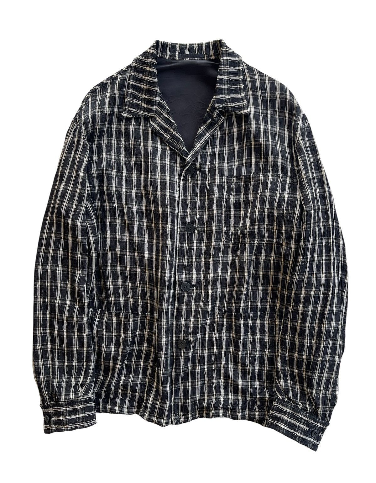 Y's for Men Yohji Yamamoto Rayon Pleats Jacket Size US L / EU 52-54 / 3 - 1 Thumbnail