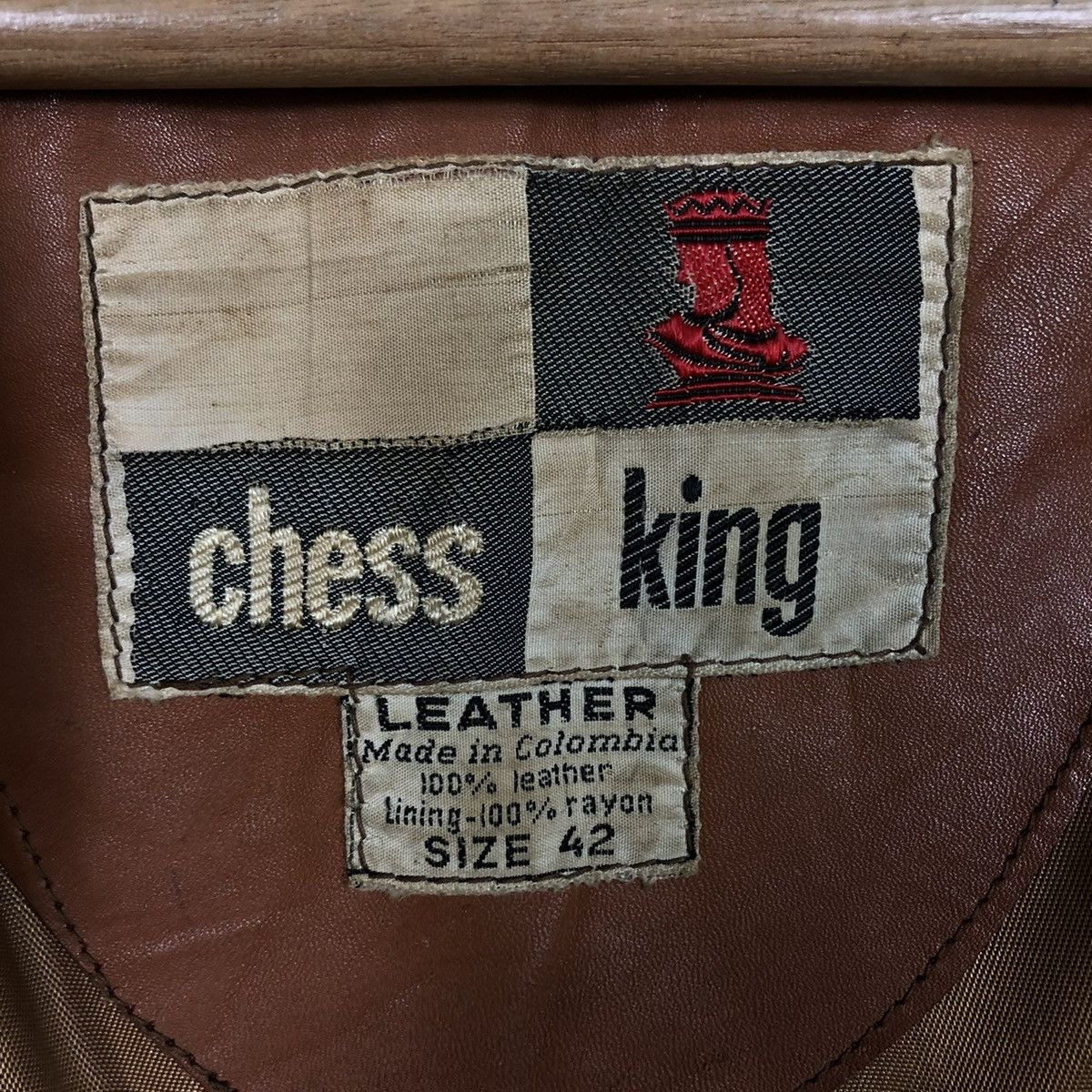 Japanese Brand 🔥VINTAGE 50’s BIKER GENUINE LEATHER JACKET CHESS KING TALON Size US S / EU 44-46 / 1 - 19 Thumbnail