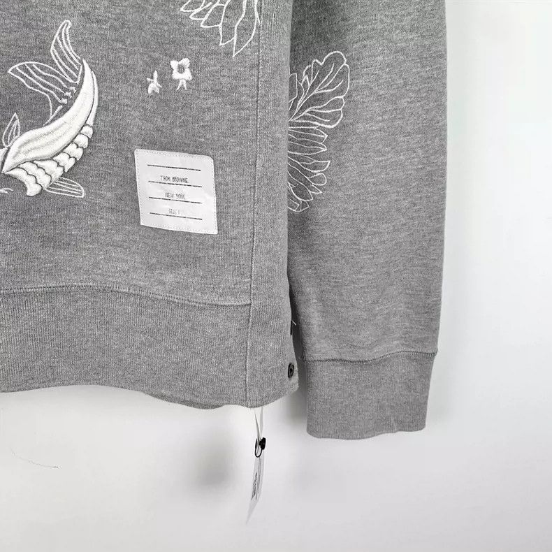 Thom Browne Thom browne Gray classic four-bar floral print cotton round Size US S / EU 44-46 / 1 - 4 Thumbnail