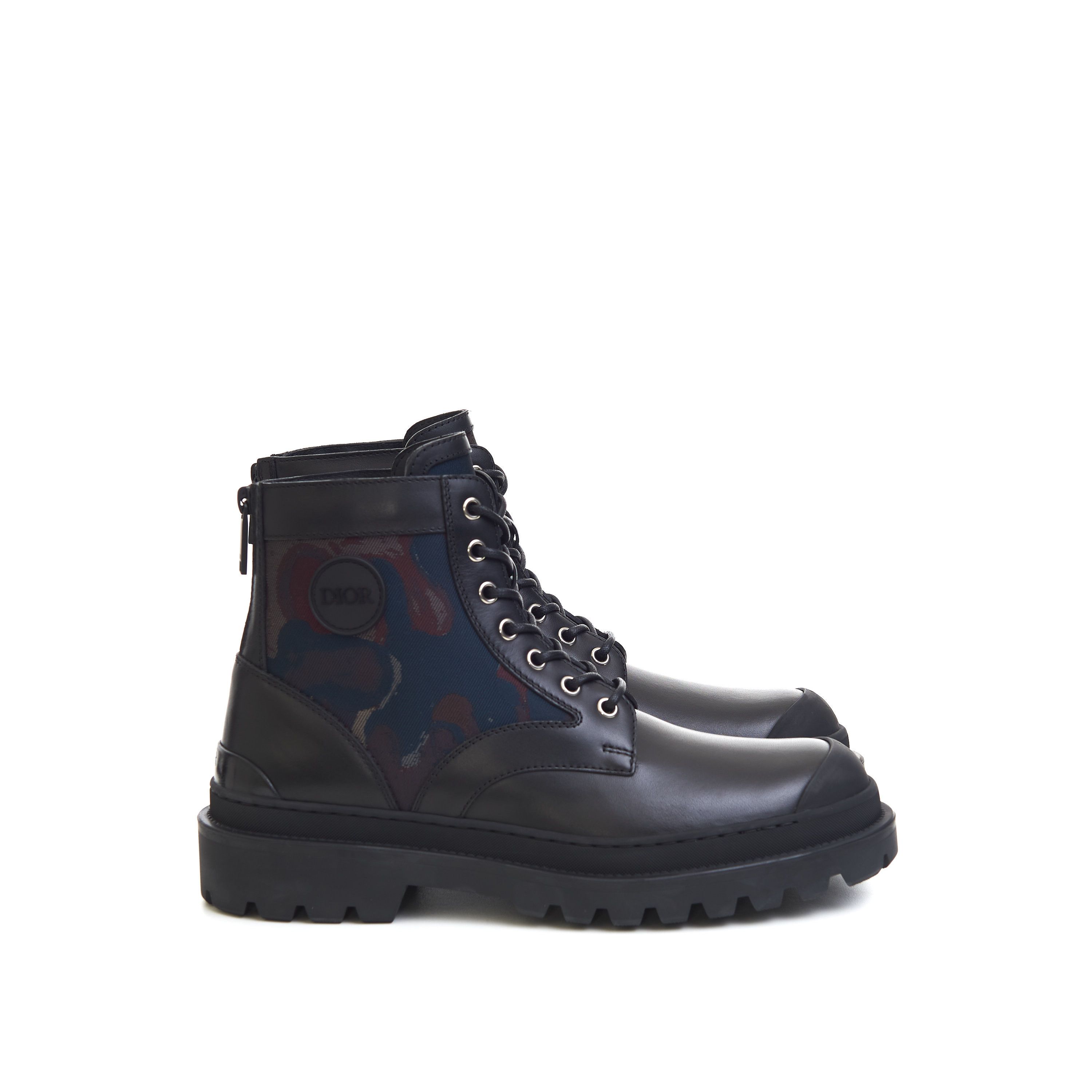 Dior x Peter Doig Explorer Ankle Boots In Black Smooth Calfskin Size US 8 / EU 41 - 2 Thumbnail