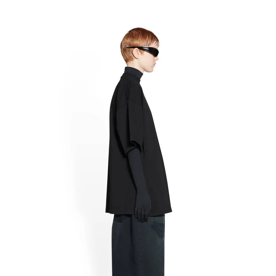 Balenciaga o1la1rc1a0625 BB Hourglass T- Shirt Medium Fit in Black Size XS / US 0-2 / IT 36-38 - 3 Thumbnail