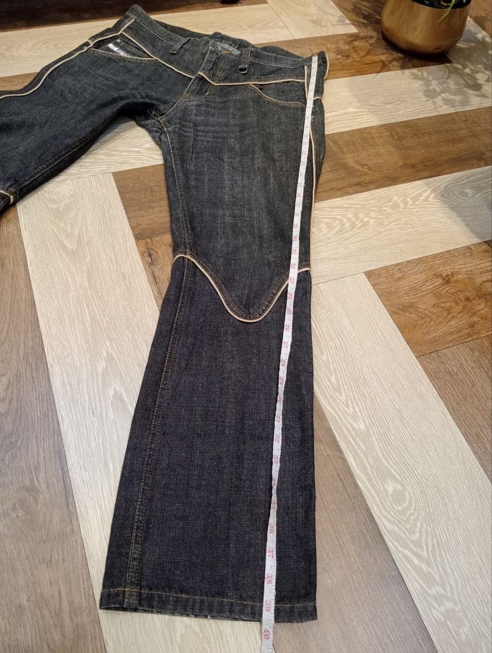 Nicole Club NICOLE CLUB FOR MEN JAPAN LEATHER LINING DENIM FLARED PANTS Size US 34 / EU 50 - 17 Thumbnail