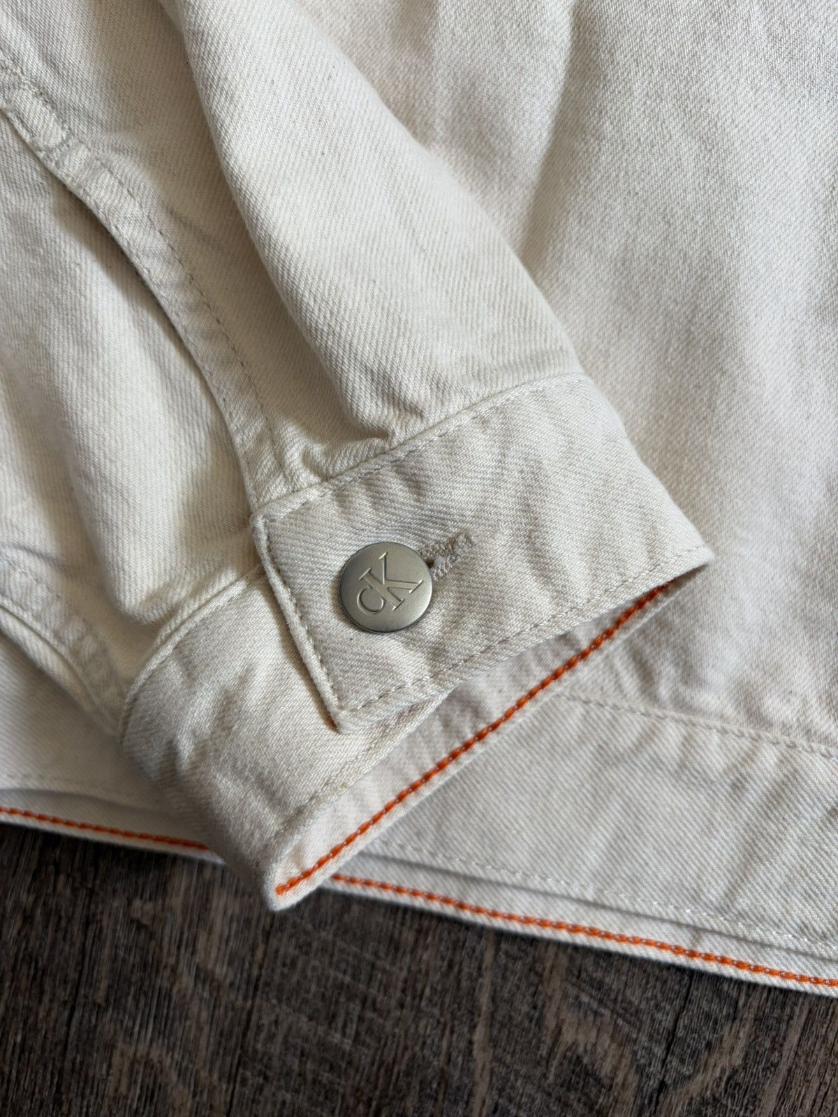 Calvin Klein × Heron Preston Calvin Klein Heron Preston White Denim Jacket Size US L / EU 52-54 / 3 - 3 Thumbnail
