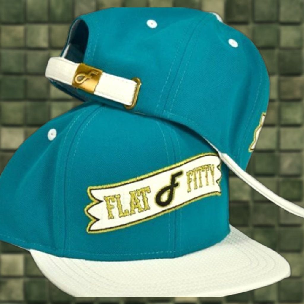 Etro Flat Fitty Retro Flap Back Cap Baseball Hat Teal / White OS Men Black Money Clip One Size fits most Cap Hat Nike Size ONE SIZE - 1 Preview