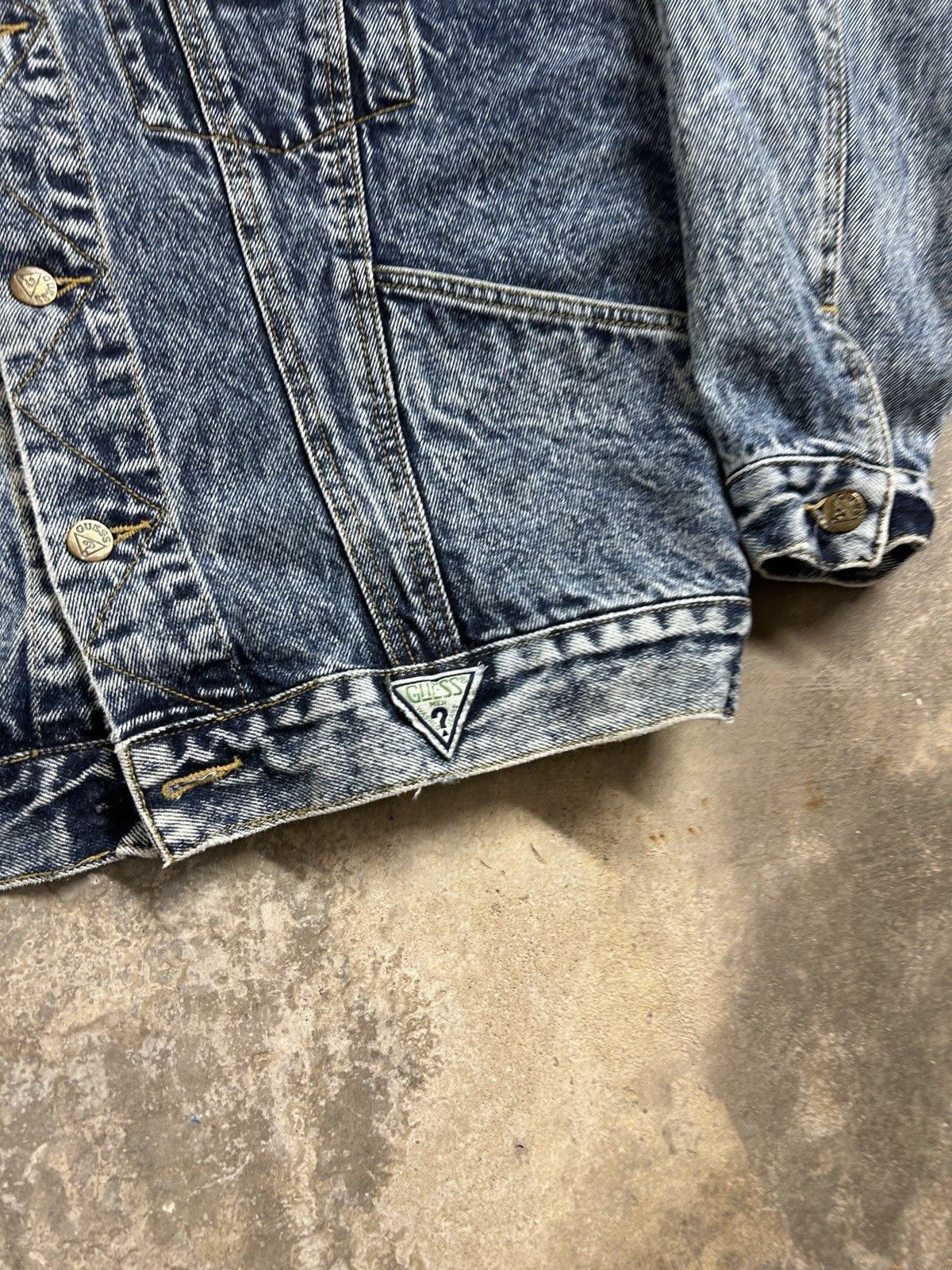 Guess Vintage GUESS Georges Marciano Denim Jacket Acid Wash Size S / US 4 / IT 40 - 5 Thumbnail