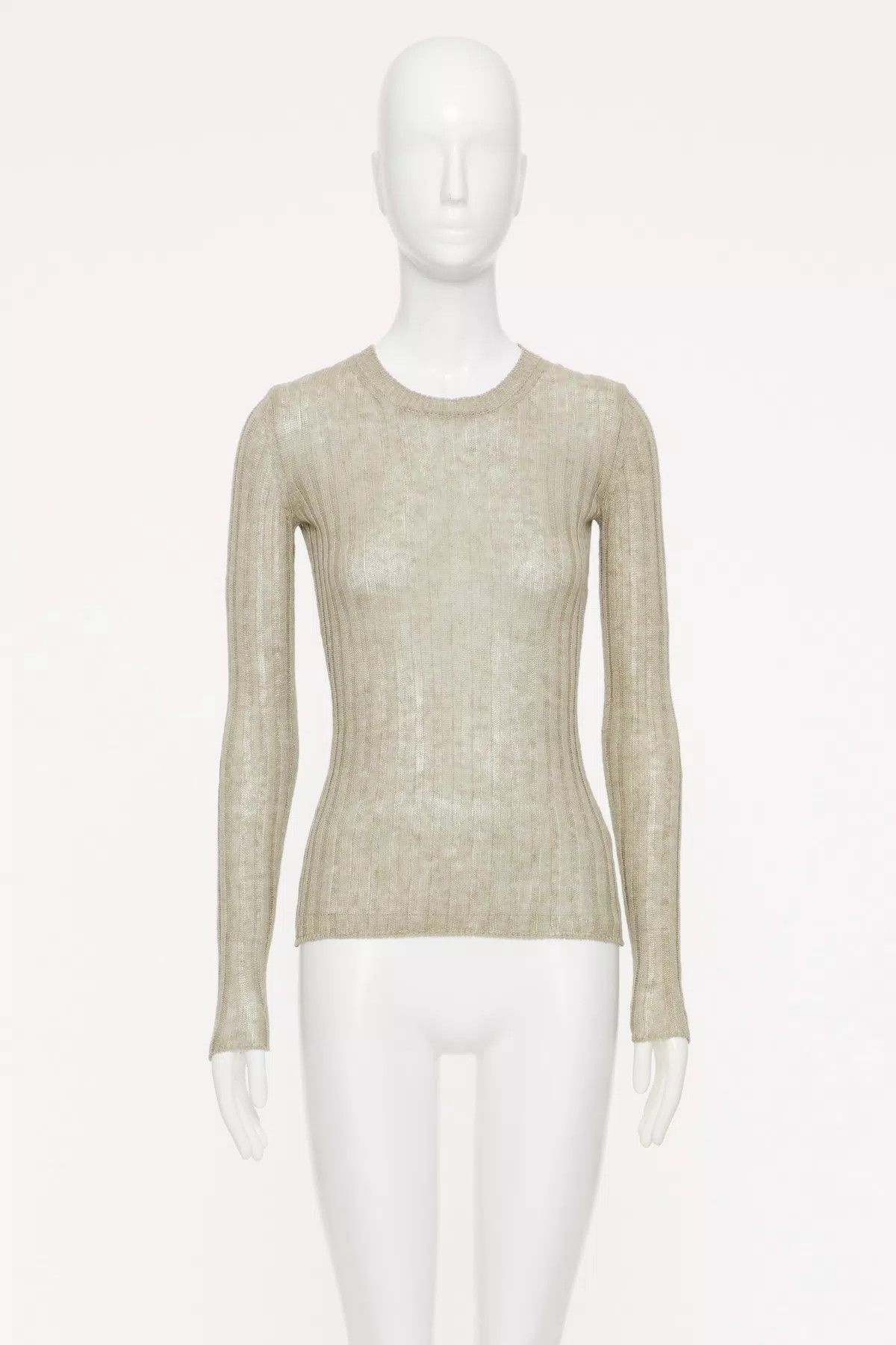 Valentino o1s1wg110525 Linen Jumper in Beige Size L / US 10 / IT 46 - 1 Preview