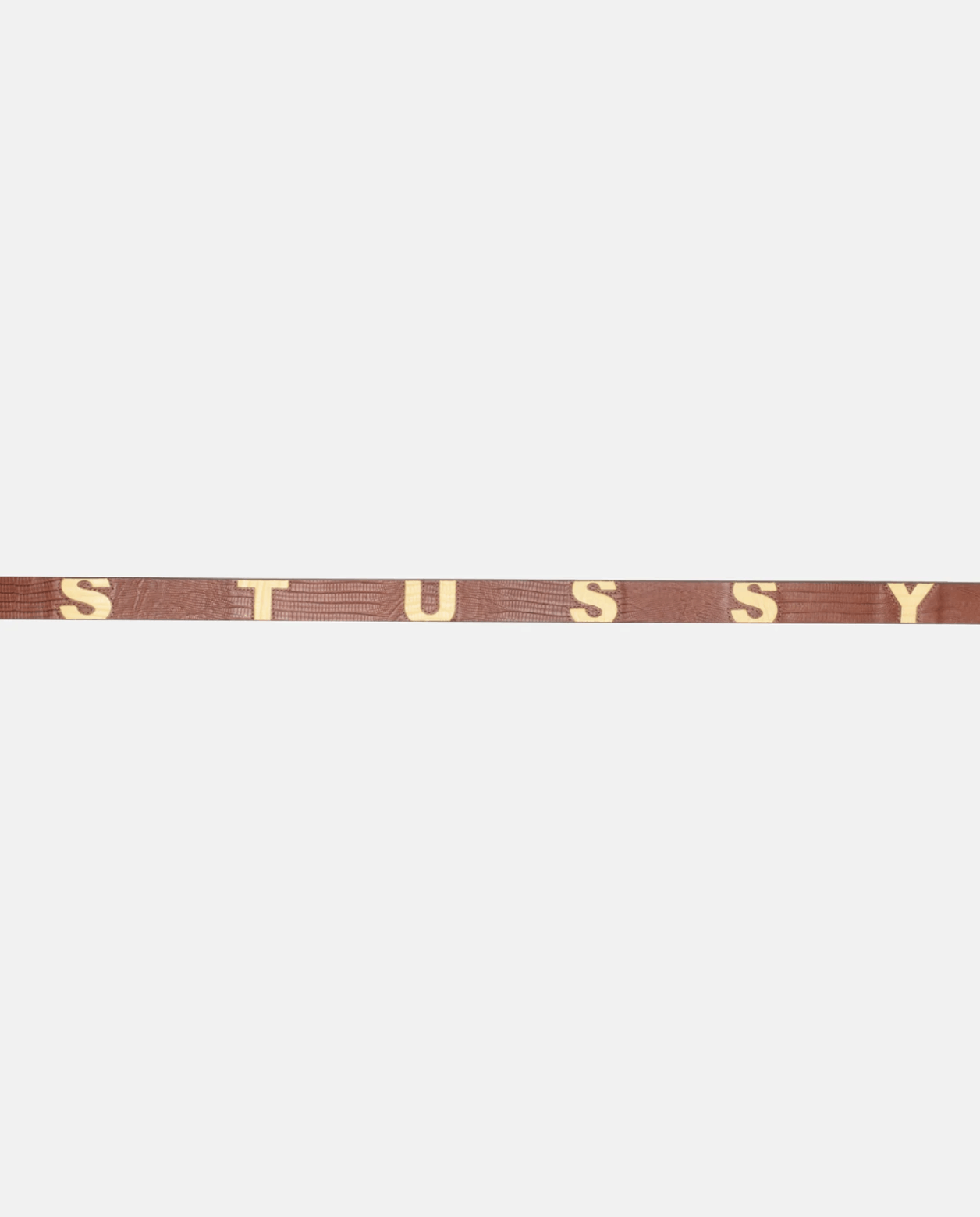 Stussy L/XL Stussy Lizard Texture Underlay Belt in Cognac