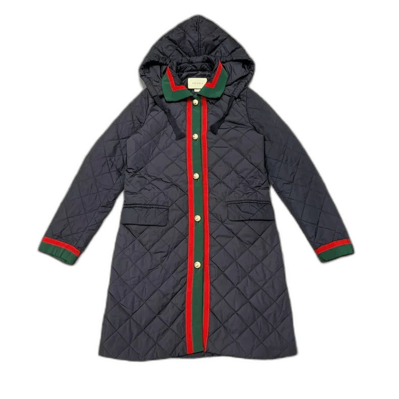 Gucci Gucci Red Green Stripe Cotton Coat-2505 Size M / US 6-8 / IT 42-44 - 1 Thumbnail