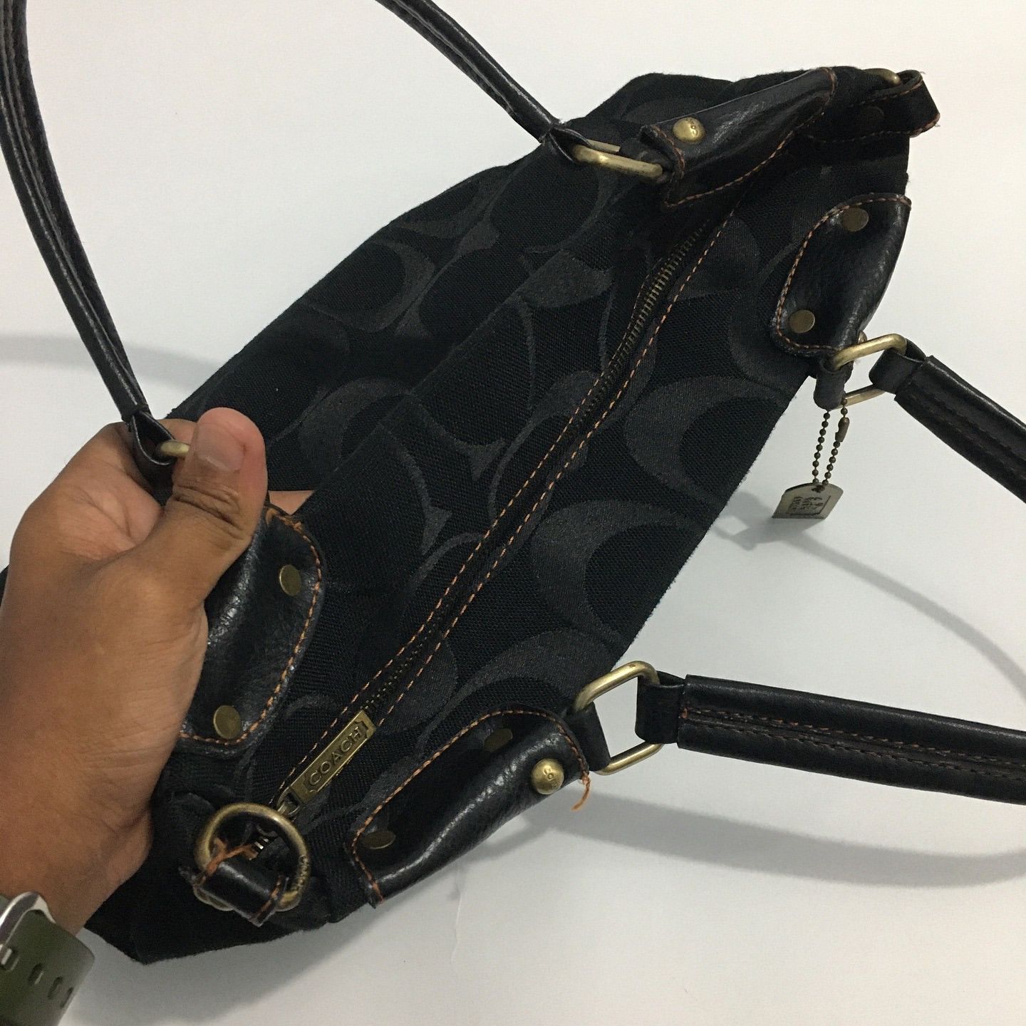 Coach Coach Poppy Canvas Leather Monogram Handbag Size ONE SIZE - 16 Thumbnail