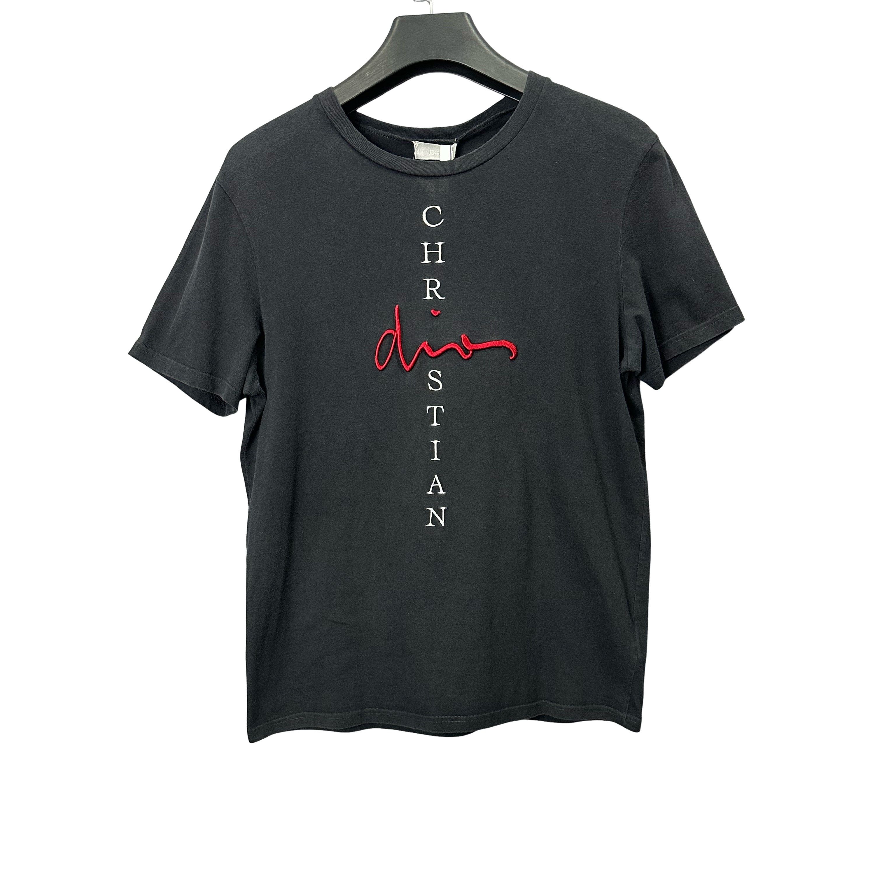 Dior Dior Logo Embroidery T-Shirt Black Size L Size US L / EU 52-54 / 3 - 1 Thumbnail