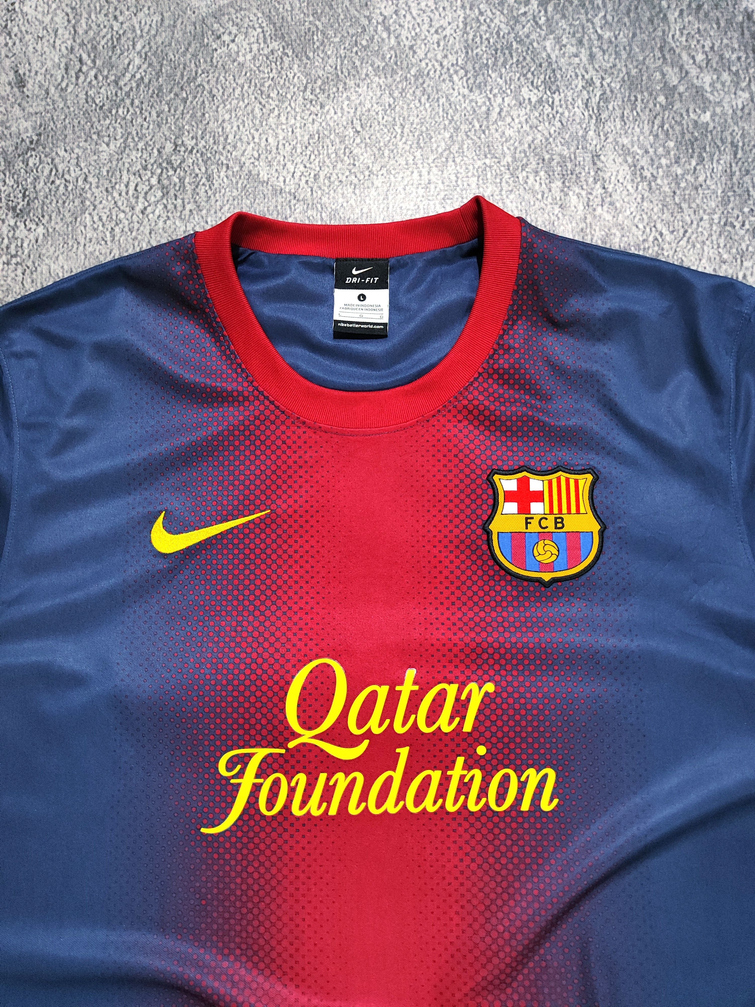 Nike Nike FC Barcelona 2012-2013 Home Jersey Size US L / EU 52-54 / 3 - 3 Thumbnail