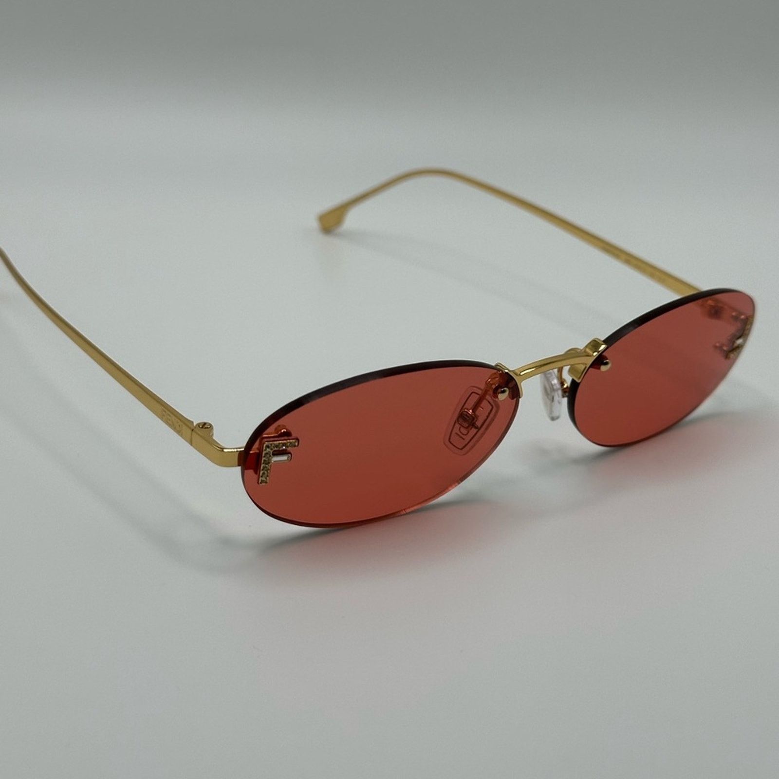 Fendi FENDI Sunglasses First Crystal FE4075US 30S Red Gold Women Size ONE SIZE - 7 Thumbnail