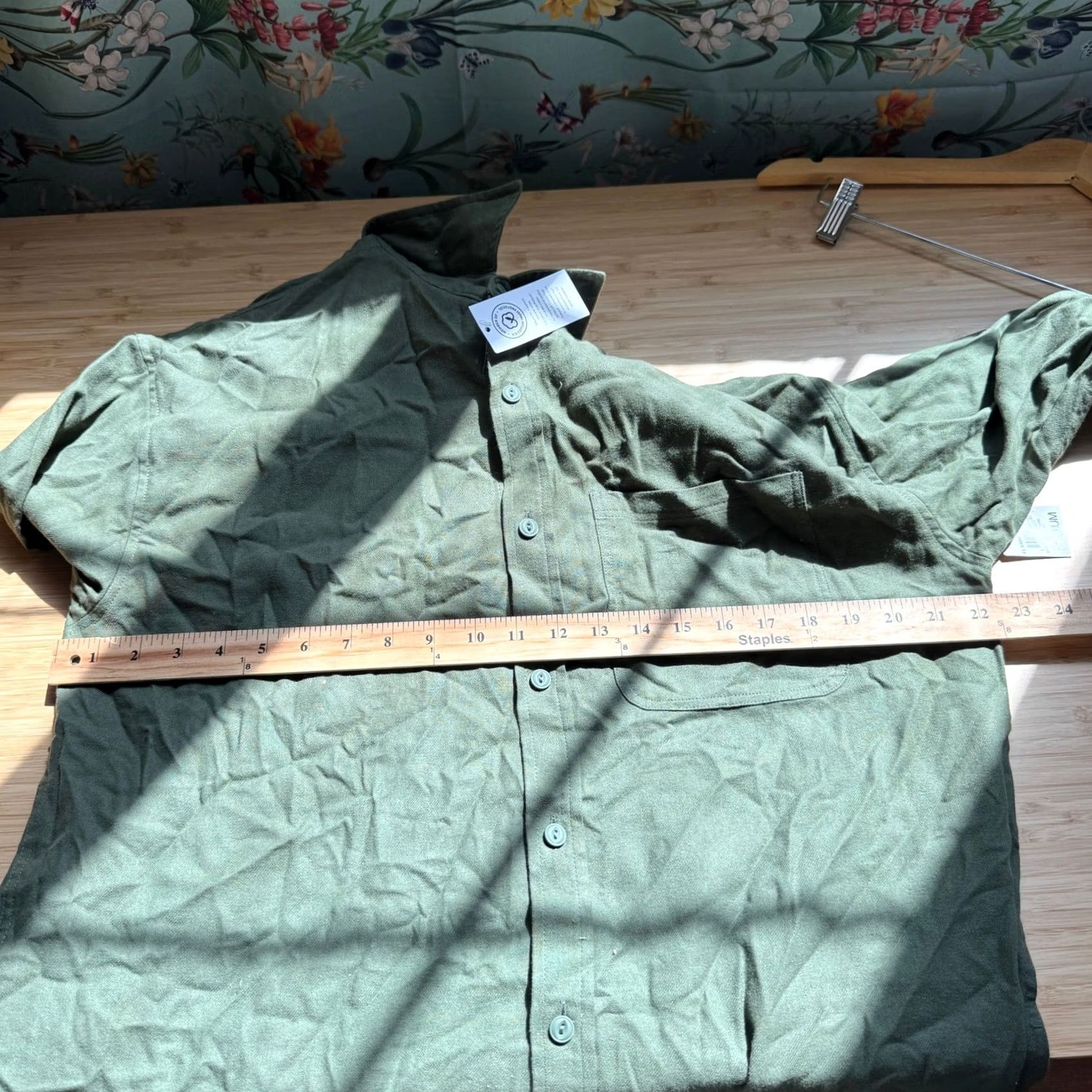 Vintage Mode of One Mens Flannel Shirt Wild Ivy Green Medium Size US M / EU 48-50 / 2 - 5 Thumbnail