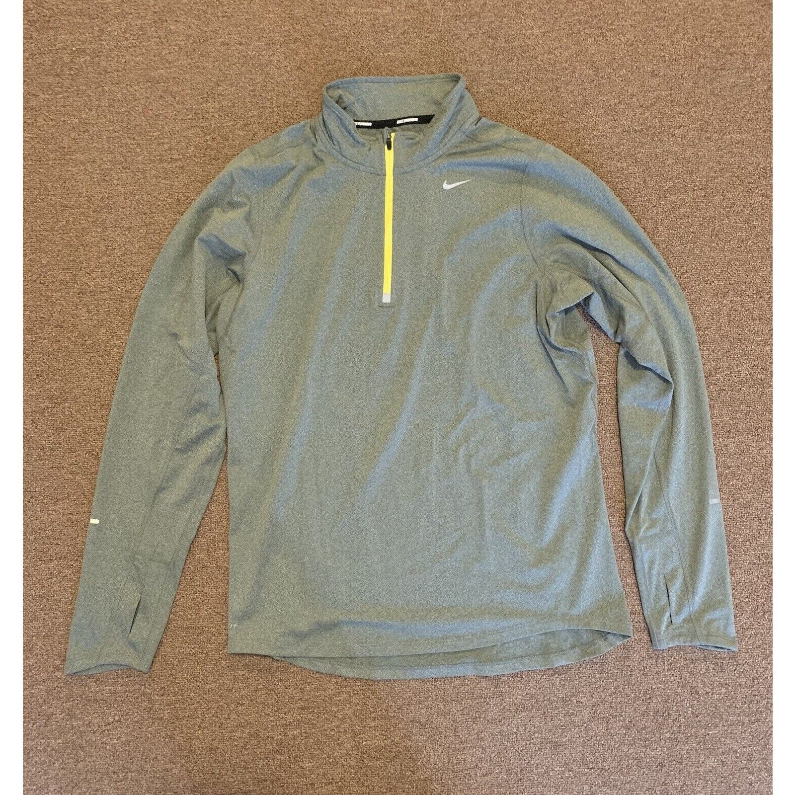 Nike Nike Shirt Mens S Grey Running Element Quarter Zip Top Size US S / EU 44-46 / 1 - 1 Thumbnail