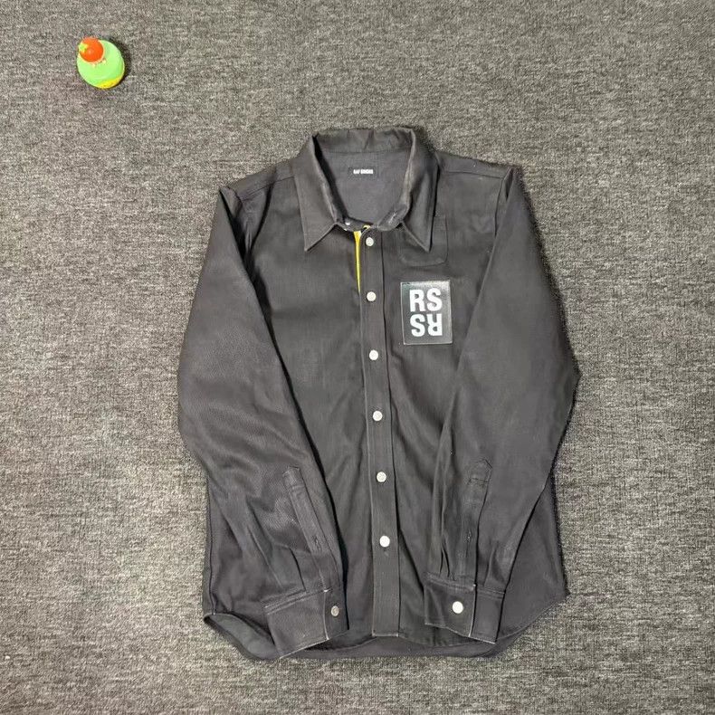 Raf Simons Raf Simons Black Letter Patch Shirt Jacket- DMC Size US M / EU 48-50 / 2 - 1 Thumbnail
