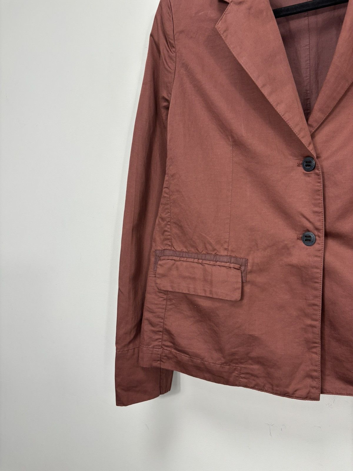 hannes roether Hannes Roether NEW Rust Cotton Linen Luxury Blazer Jacket Size M / US 6-8 / IT 42-44 - 7 Thumbnail