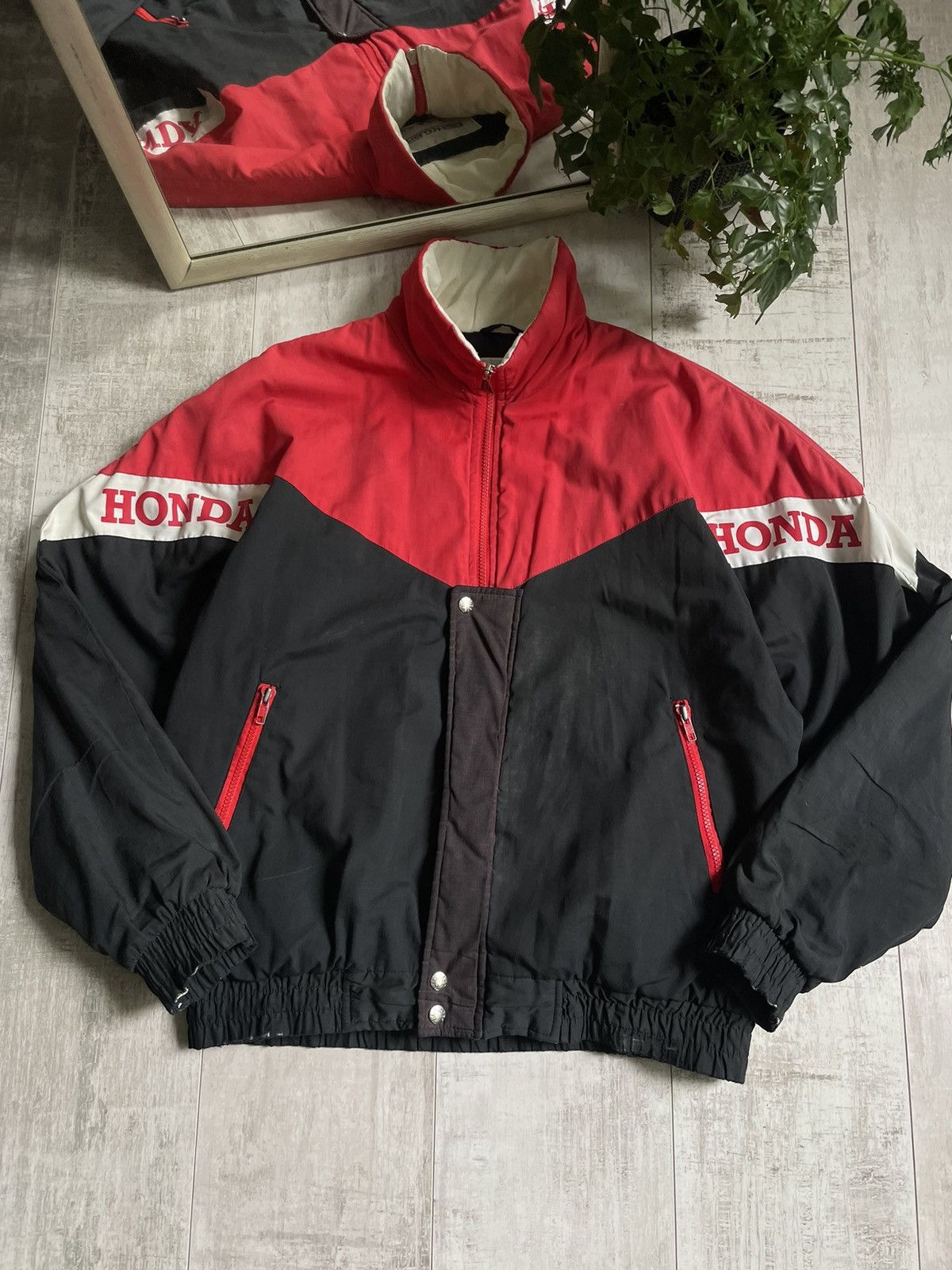 Honda Vintage Fieldsheer Honda 80’s Racing Y2K Bomber Jacket RARE Size US M / EU 48-50 / 2 - 2 Thumbnail