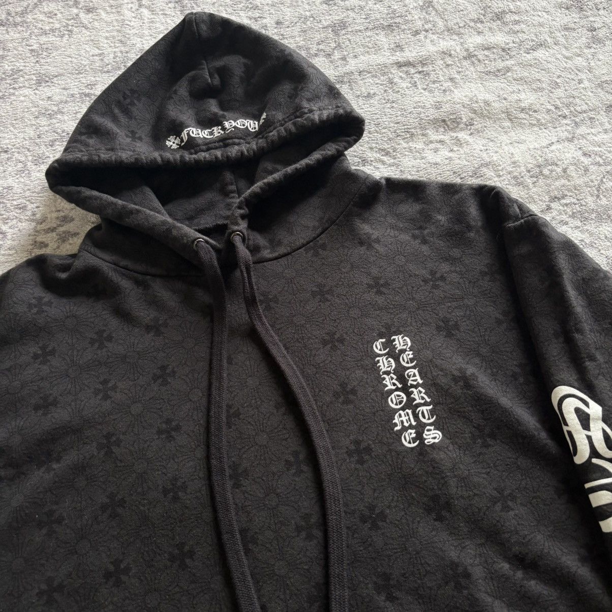 Chrome Hearts Chrome Hearts Fuck You Vertical Logo Monogram Hoodie | L Size US L / EU 52-54 / 3 - 3 Thumbnail