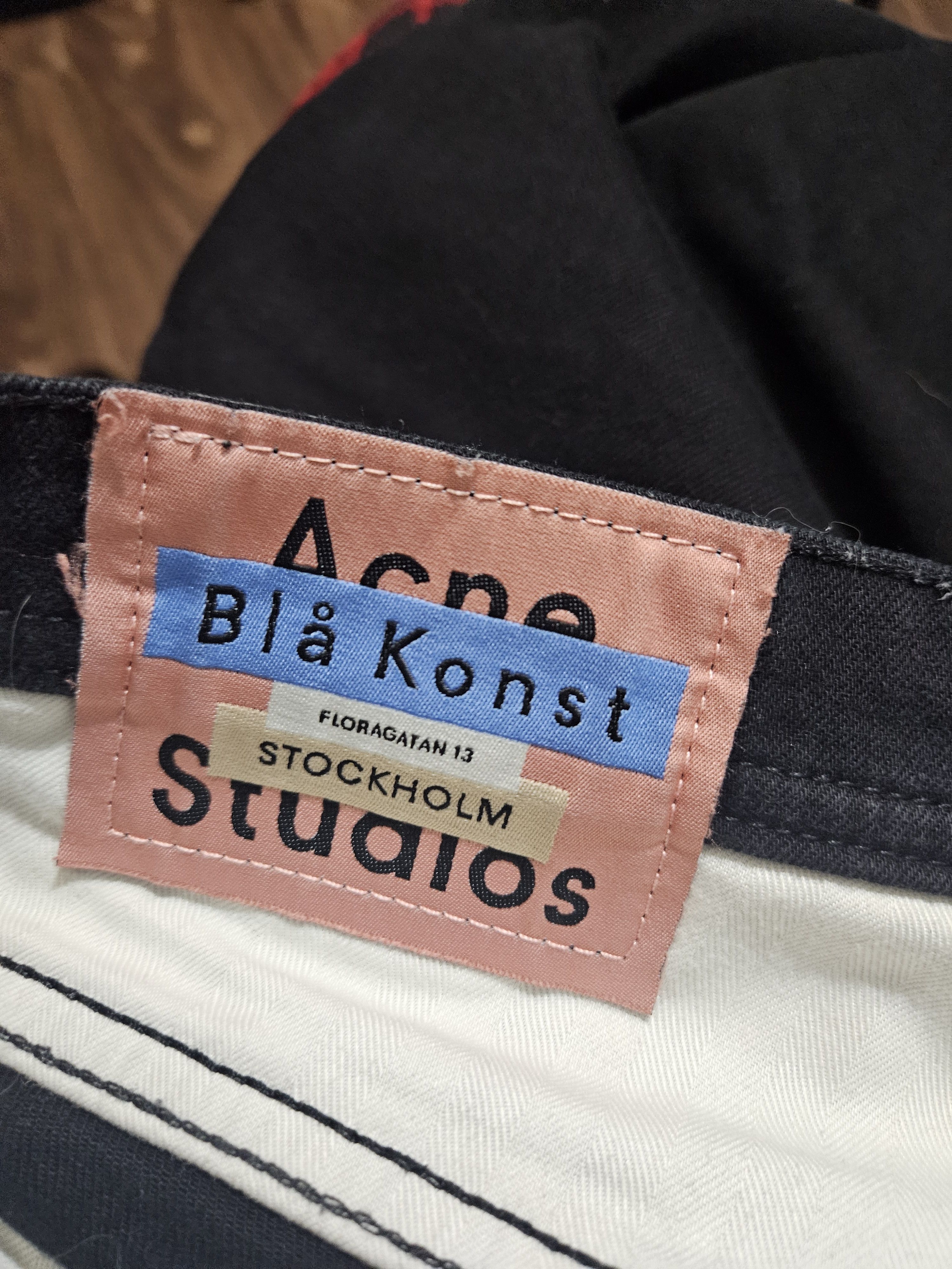 Acne Studios Blå Konst River Stay Black Bach Patch Denim Jeans Size US 32 / EU 48 - 8 Thumbnail