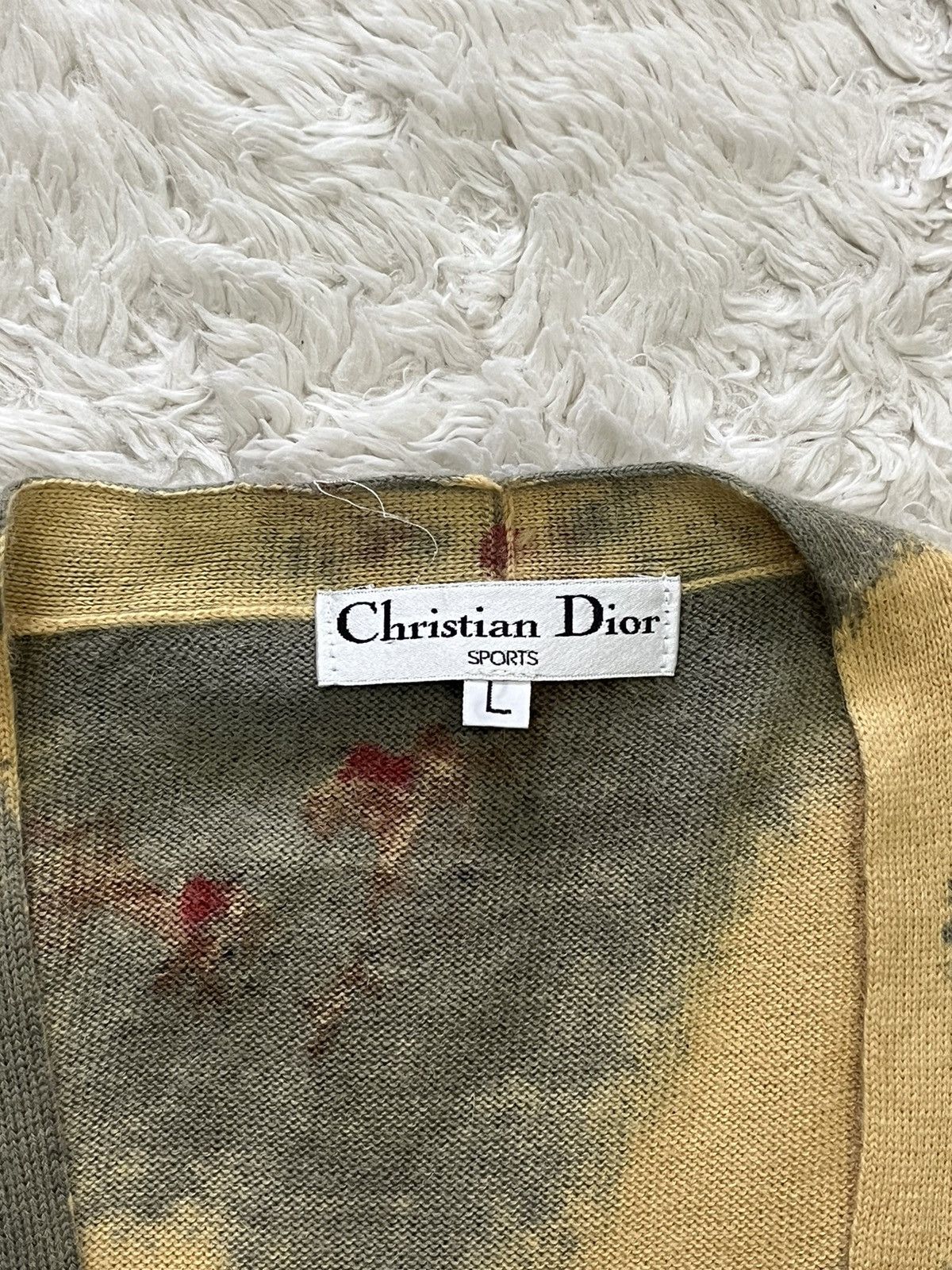 vintage christian dior motif cardigan