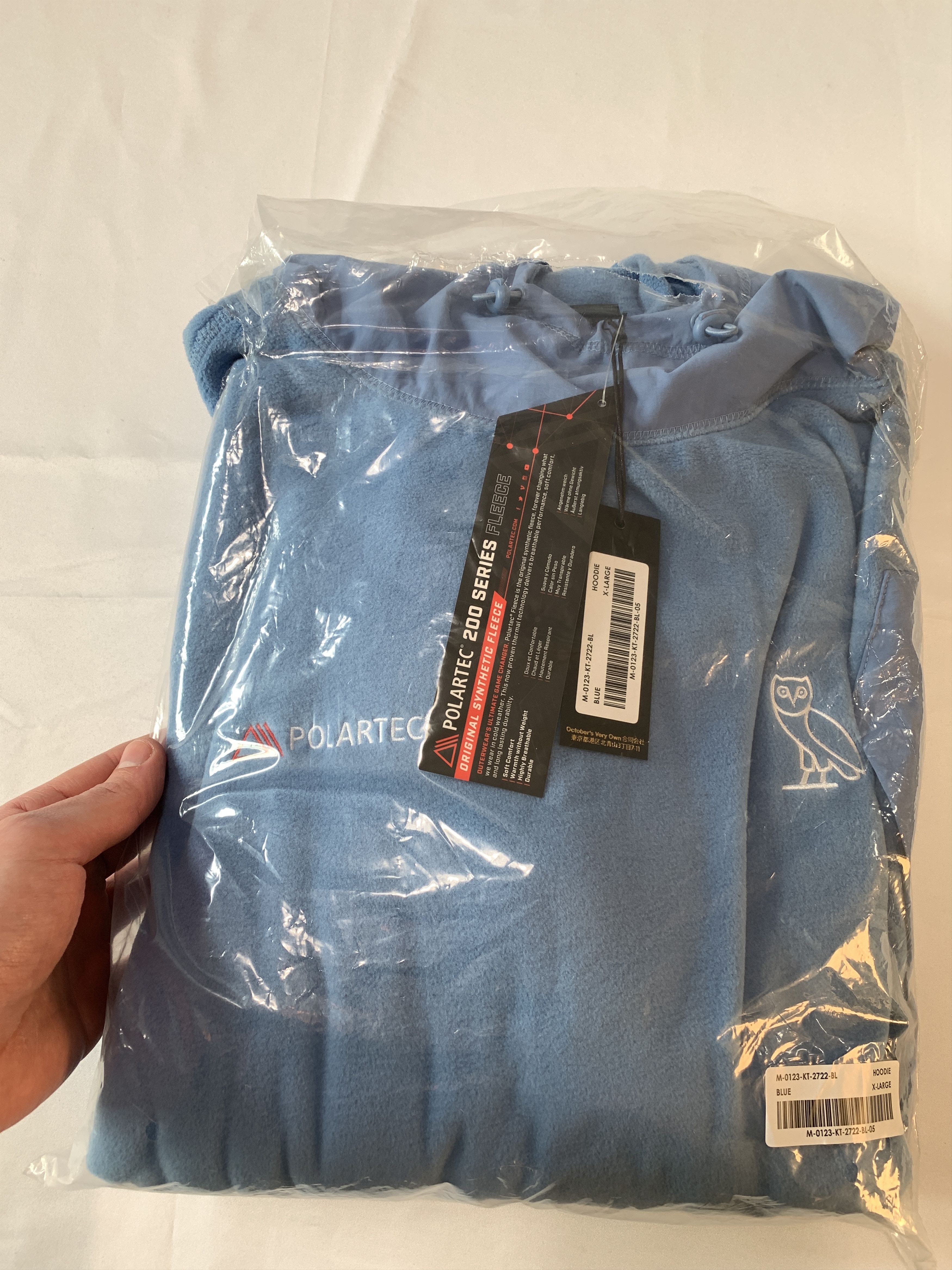 Drake *RARE* OVO Polartec Thermal Pro Microfleece Hoodie Blue Size US XL / EU 56 / 4 - 4 Thumbnail