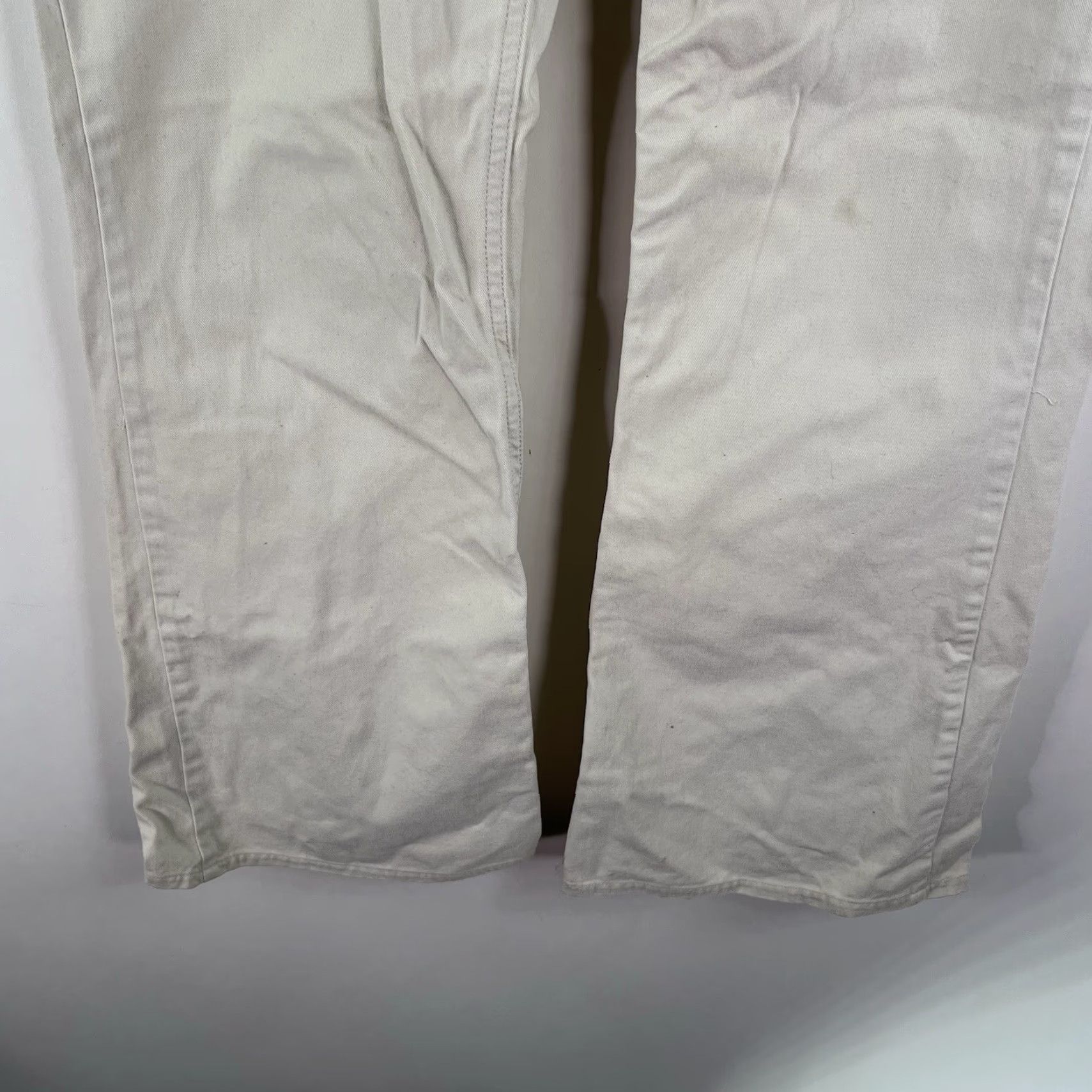 Denime Mudd Jeans Flare Leg Denim 5-Pocket Beige Size 32x30 Womens Vintage 90s Flop Pocket High Rise Beige 32x30 Womens Jeans Size 32" / US 10 / IT 46 - 4 Thumbnail