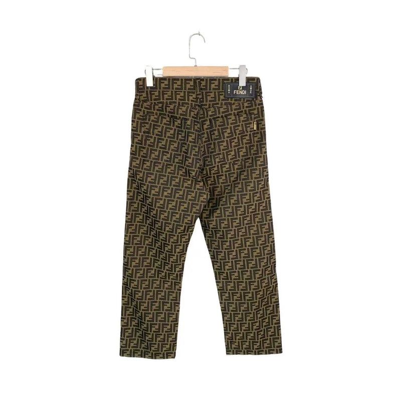 Fendi Fendi Old flower full printed leather brand logo casual pa Size US 31 - 2 Thumbnail