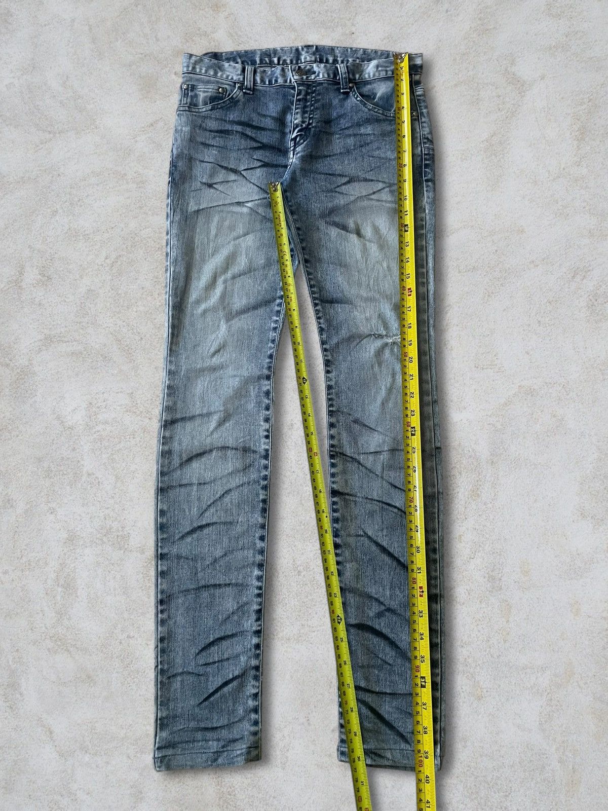 Tornado Mart Tornado Mart Sick FadeWash Black Whiskered Ripped Slim Jeans Size 30" / US 8 / IT 44 - 20 Thumbnail