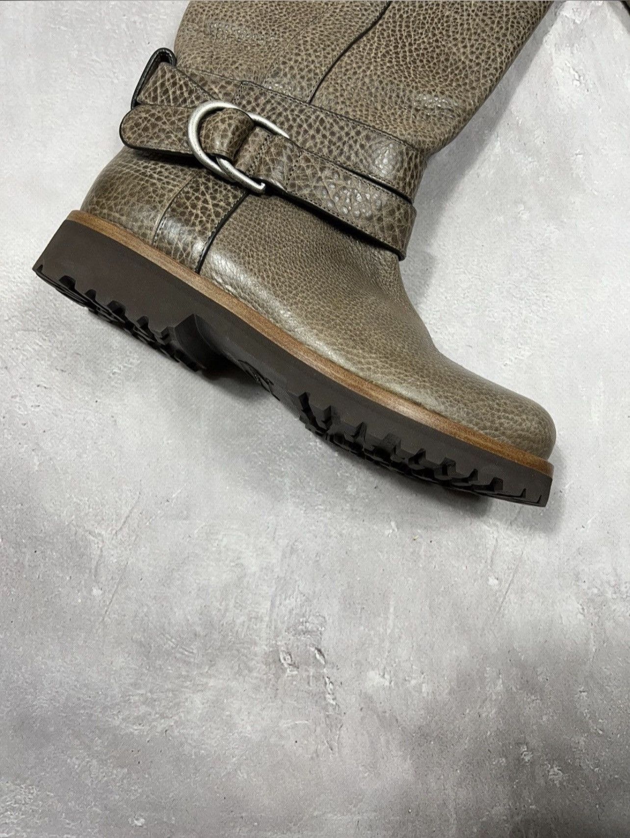 Brunello Cucinelli Vintage Brunello Cucinelli Leather Biker Boot Size US 5.5 / IT 35.5 - 4 Thumbnail
