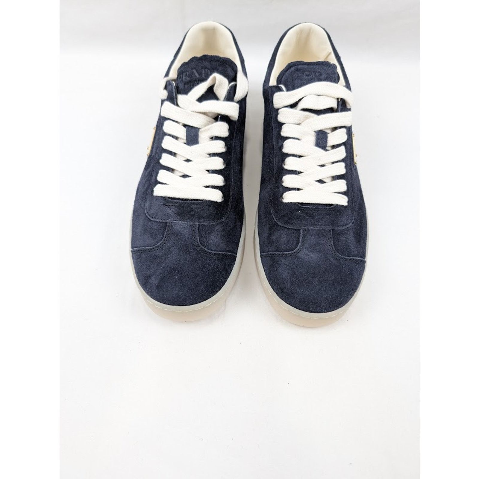 Prada o1rshd1 Low top Suede Sneakers in Bleu 11 Prada Size US 12 / EU 45 - 12 Thumbnail