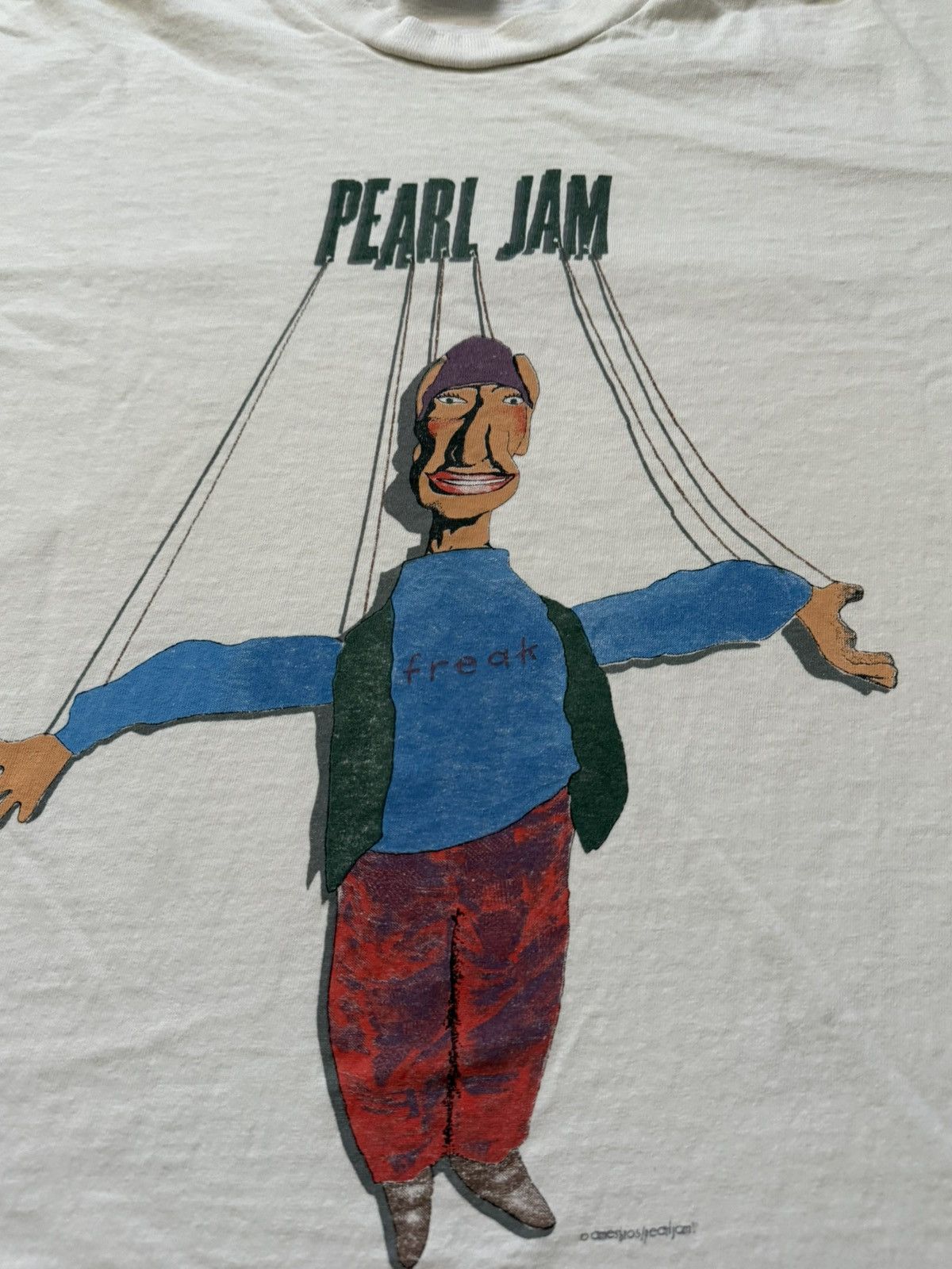 Band Tees 1994 Pearl Jam ‘Freak Puppet’ T-Shirt Size US XL / EU 56 / 4 - 2 Thumbnail
