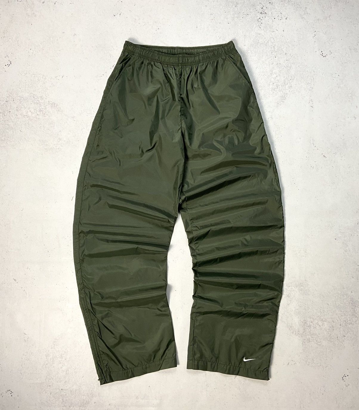 Pre-owned Nike X Vintage Nike Track Vintage Drill Pants Y2k Baggy Gorpcore Joggers In Green