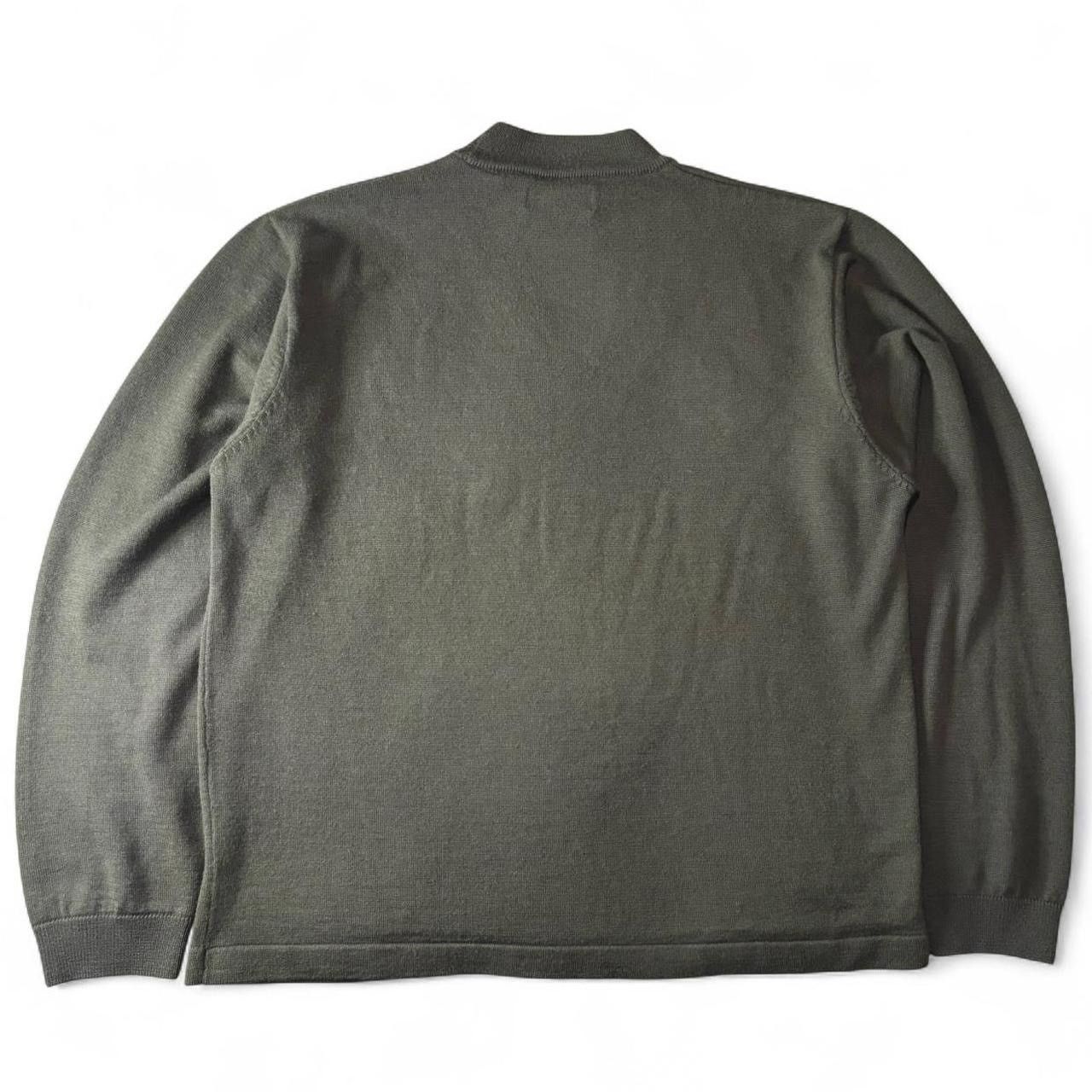 Vintage Vintage Khaki Green Wool Blend Mockneck Sweater - L Size US L / EU 52-54 / 3 - 5 Thumbnail