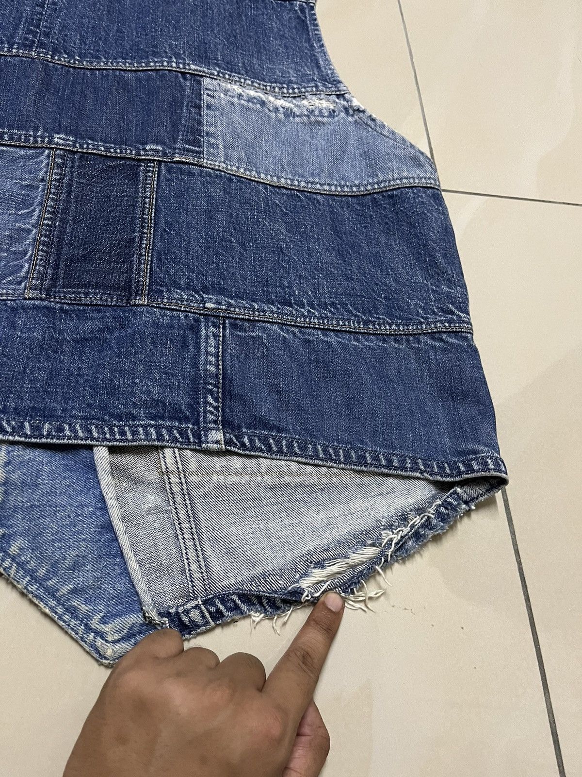 Other Custom Distressed denim snap button vest Size US L / EU 52-54 / 3 - 13 Thumbnail