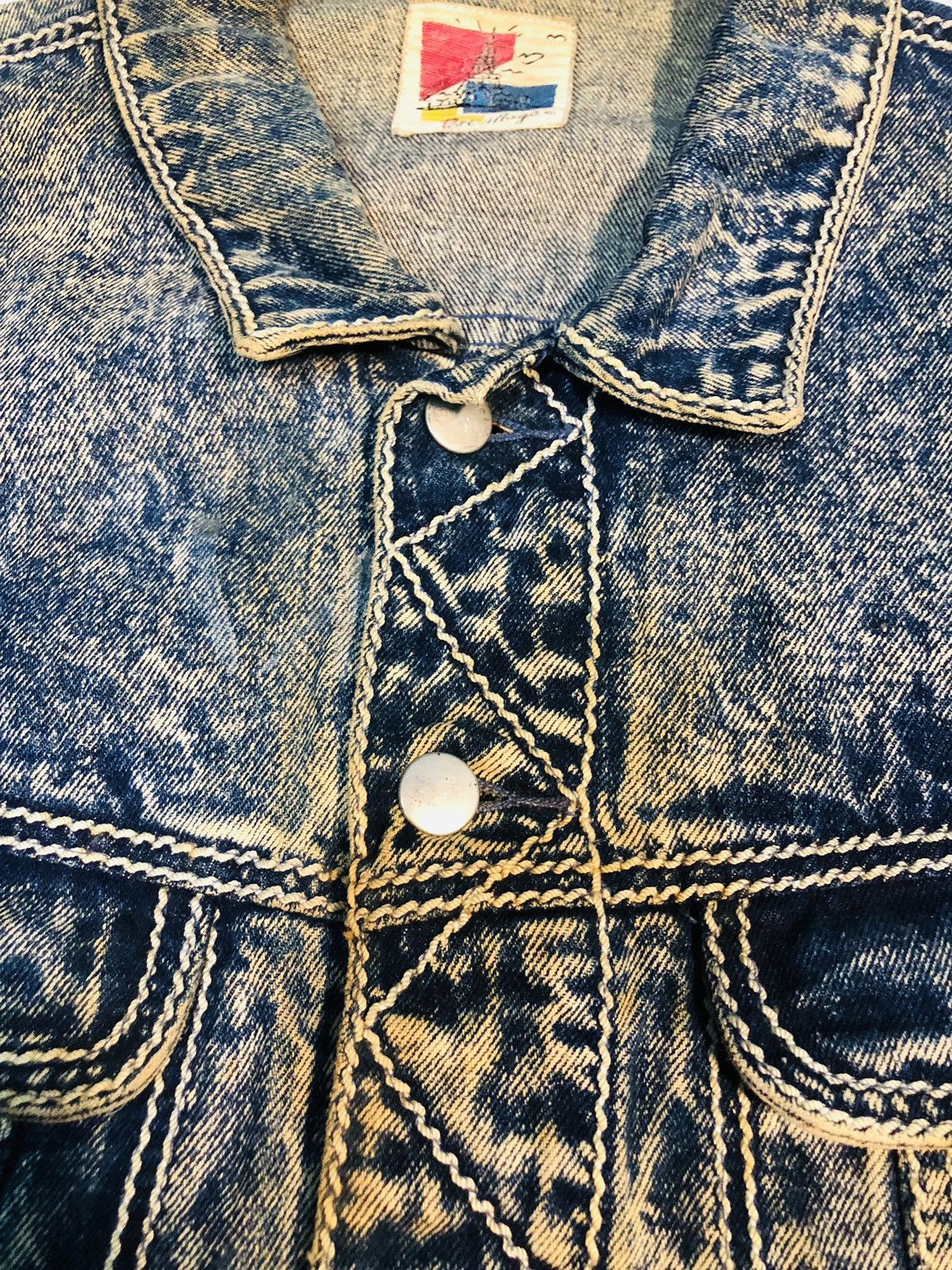 Vintage Distressed Denim Jacket (5) Size US L / EU 52-54 / 3 - 4 Thumbnail