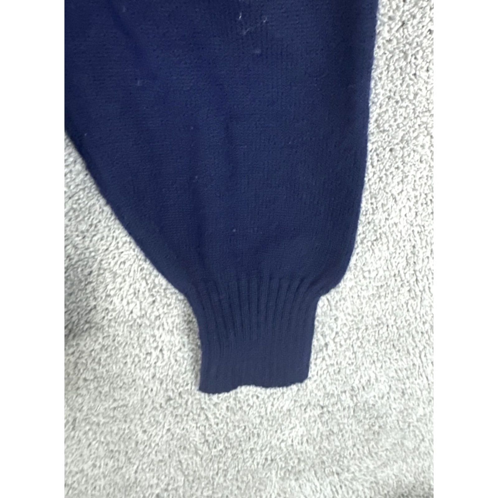 Vintage VINTAGE McGeorge Sweater Mens XL Navy Blue V Neck 100% Lambswool Made In Scotland Mens XL Knit Pullover Wool Solid Navy Blue Size US XL / EU 56 / 4 - 5 Thumbnail