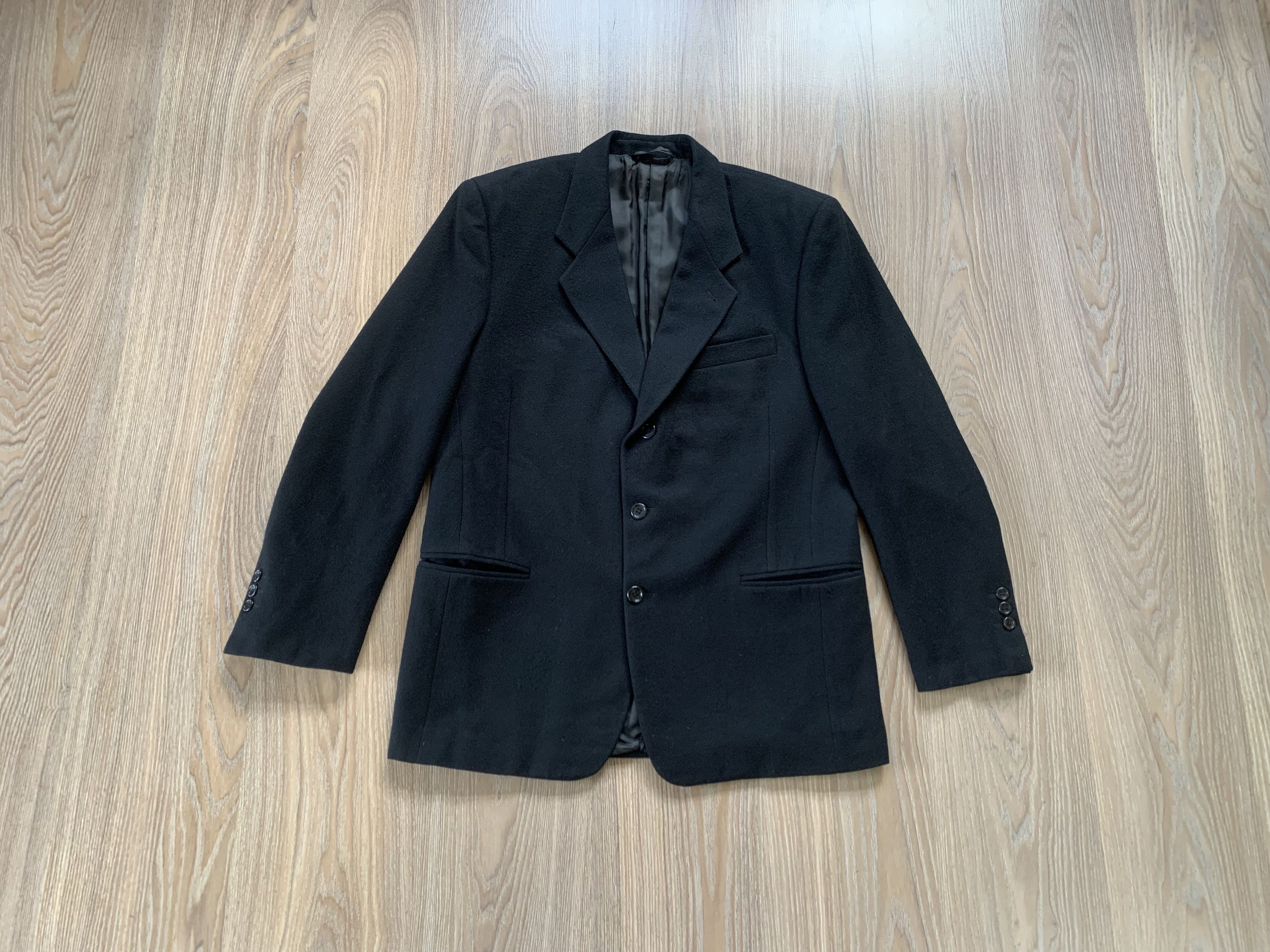 Other Mens Max Mara Vintage Cashmere Wool Black Coat Size US L / EU 52-54 / 3 - 1 Thumbnail