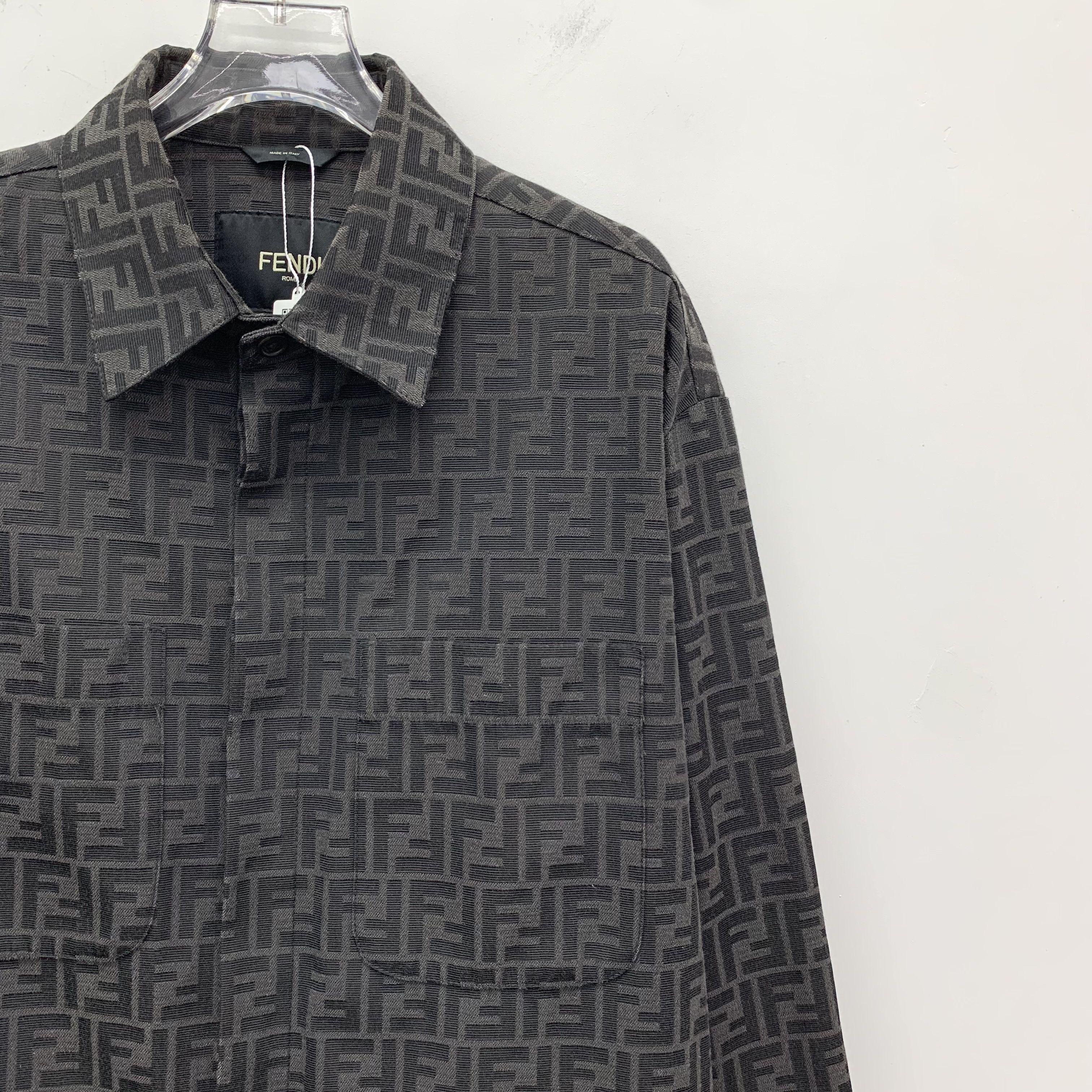 Fendi Fendi FF Monogram Shirt Black (54) Size US XL / EU 56 / 4 - 4 Thumbnail