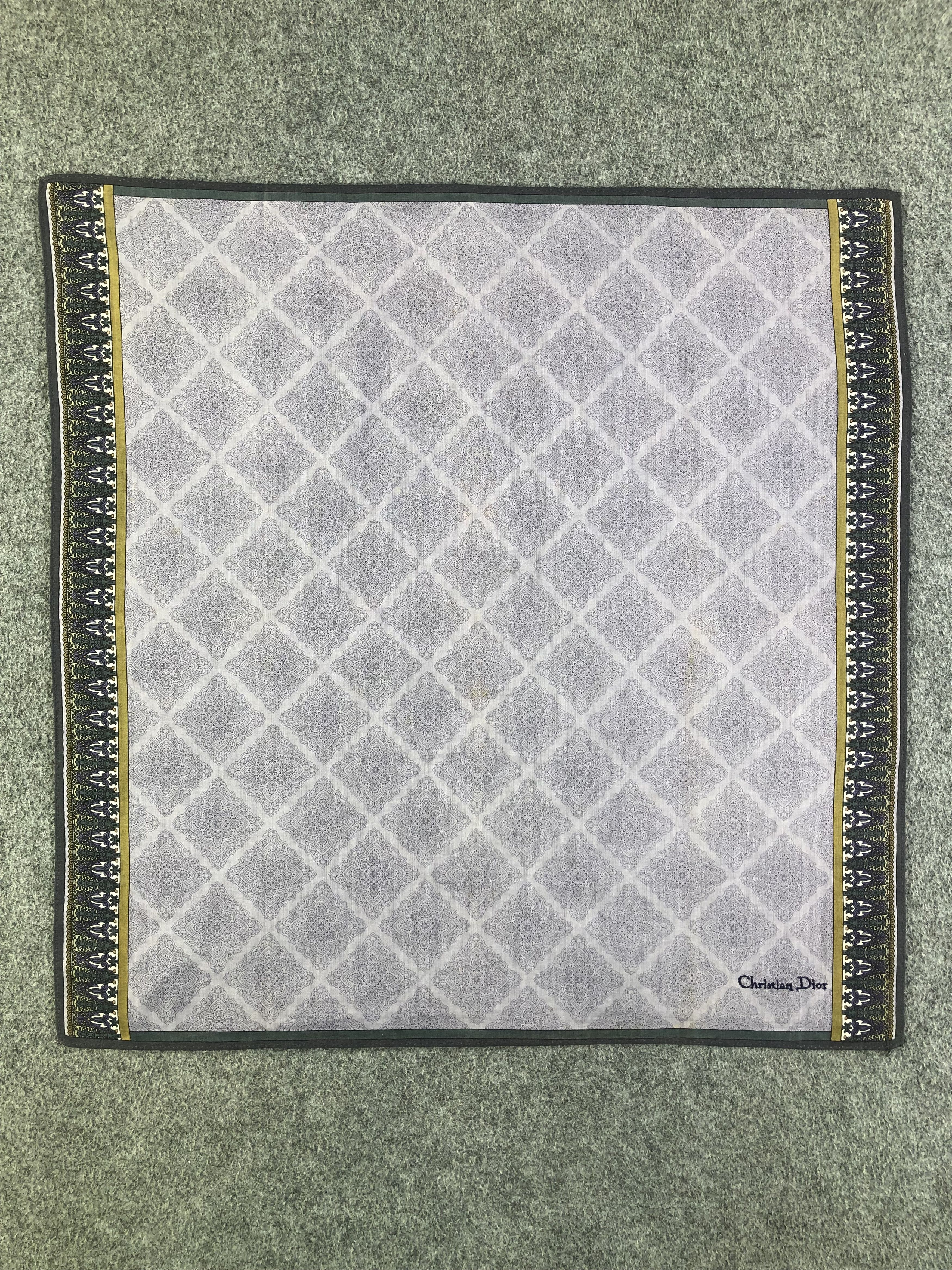 Vintage Christian Dior Handkerchief / Bandana / Neckerchief A1591 Size ONE SIZE - 3 Thumbnail