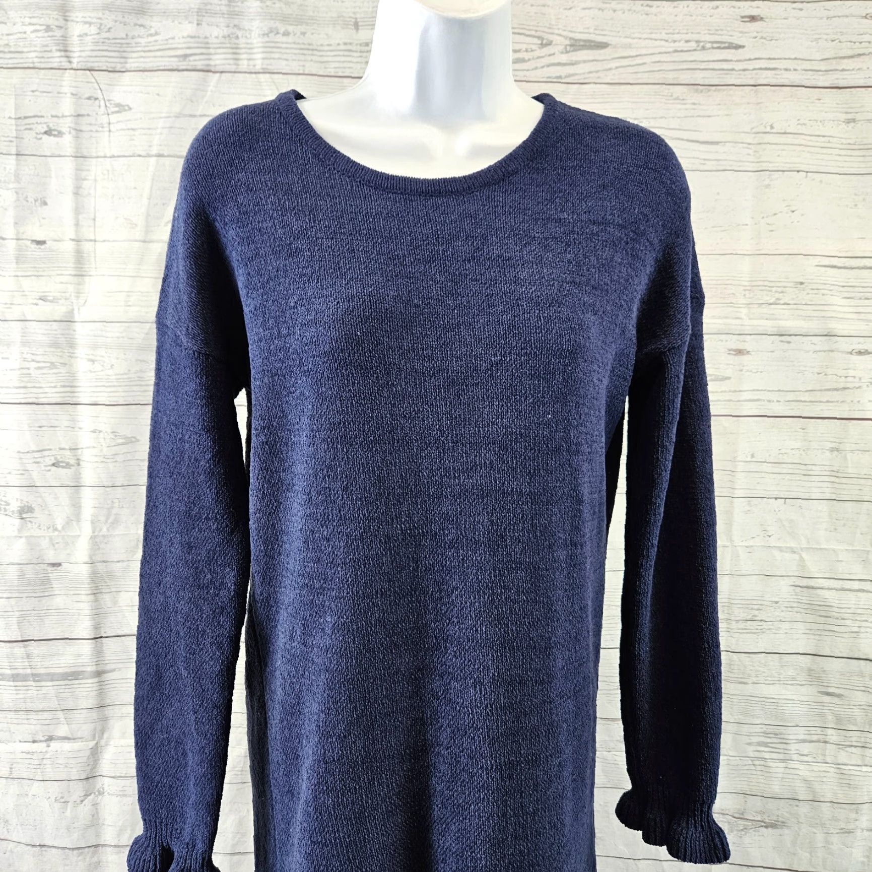 Lilly Pulitzer Lilly Pulitzer Galen Sweater Dress Womens Solid Blue Long Sleeve Size Small Size S / US 4 / IT 40 - 2 Thumbnail