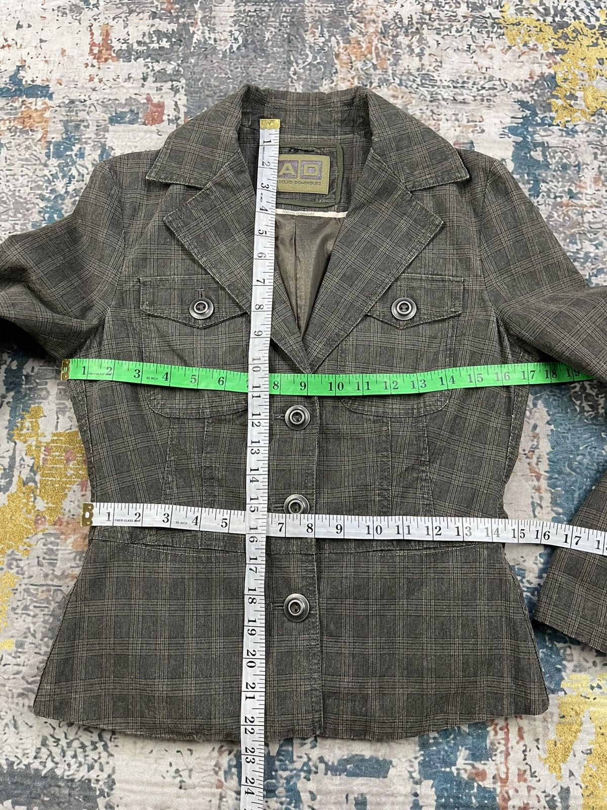 Adolfo Dominguez Adolfo Dominguez Checked Boucle Cut-Out Jackets Size XS / US 0-2 / IT 36-38 - 11 Thumbnail