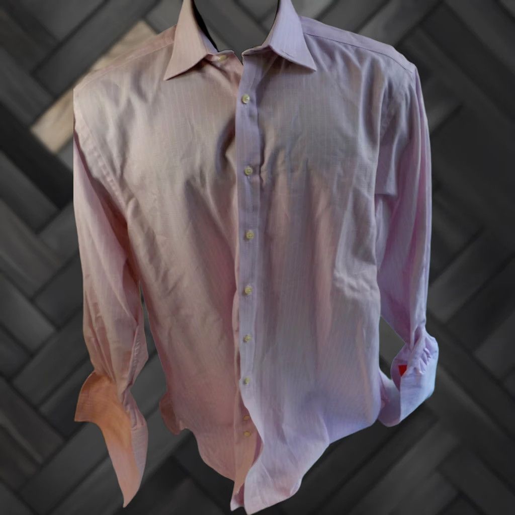 thomas pink dress shirts Tailored Fit Spread Collar Solid Shirt, Mens, 16.5 x 34/35, Light Blue this shirt features Thomas Mason Pink Royal Oxford